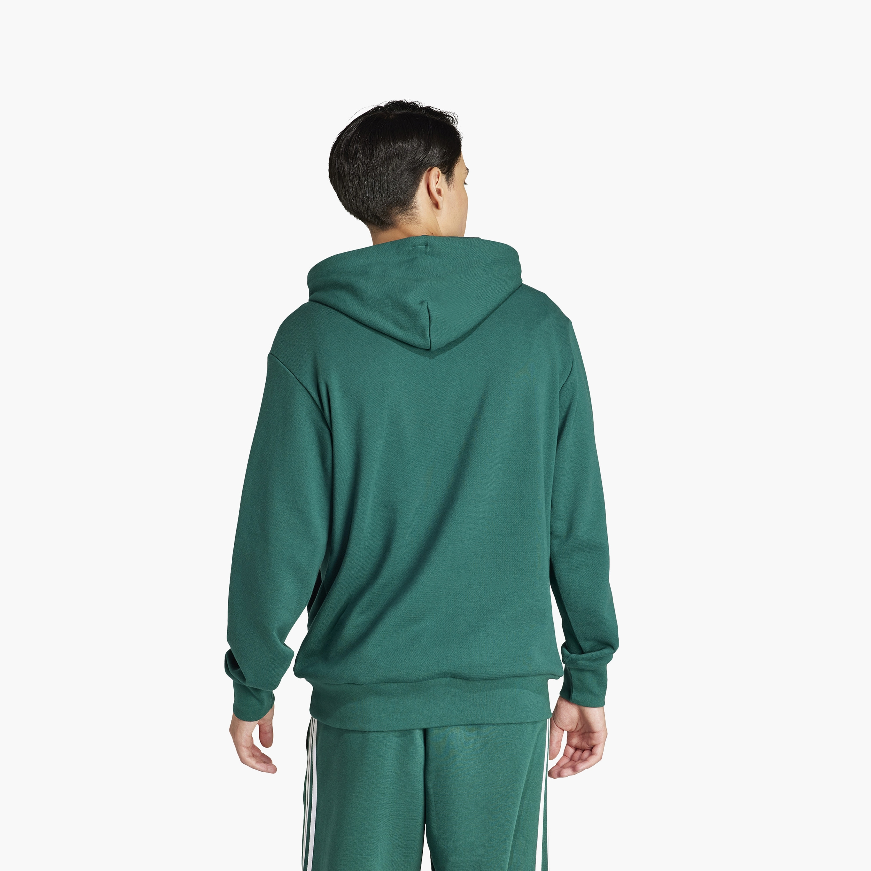 هودي رجالي ذو اسنشيالز من اديداس بغطاء للرأس بشعار فرينش تيري الكبير IS1354 | OE-men-clothing-sportswearandactivewear-hoodiesandsweatshirts-image-5