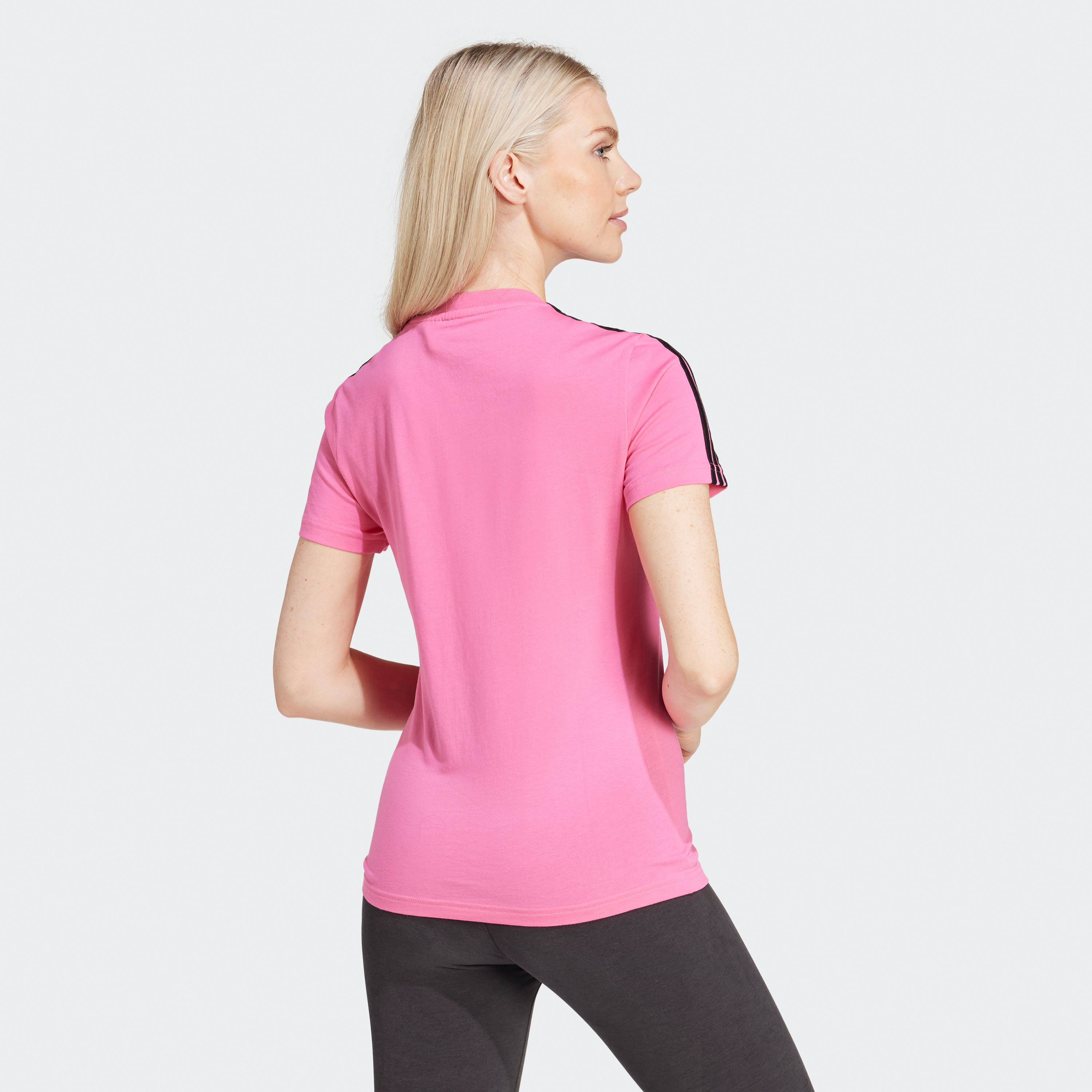 adidas Women's Essentials Slim 3-Stripes T-Shirt IS1552|OE-sports-women-clothing-tshirtsandvests-image-2