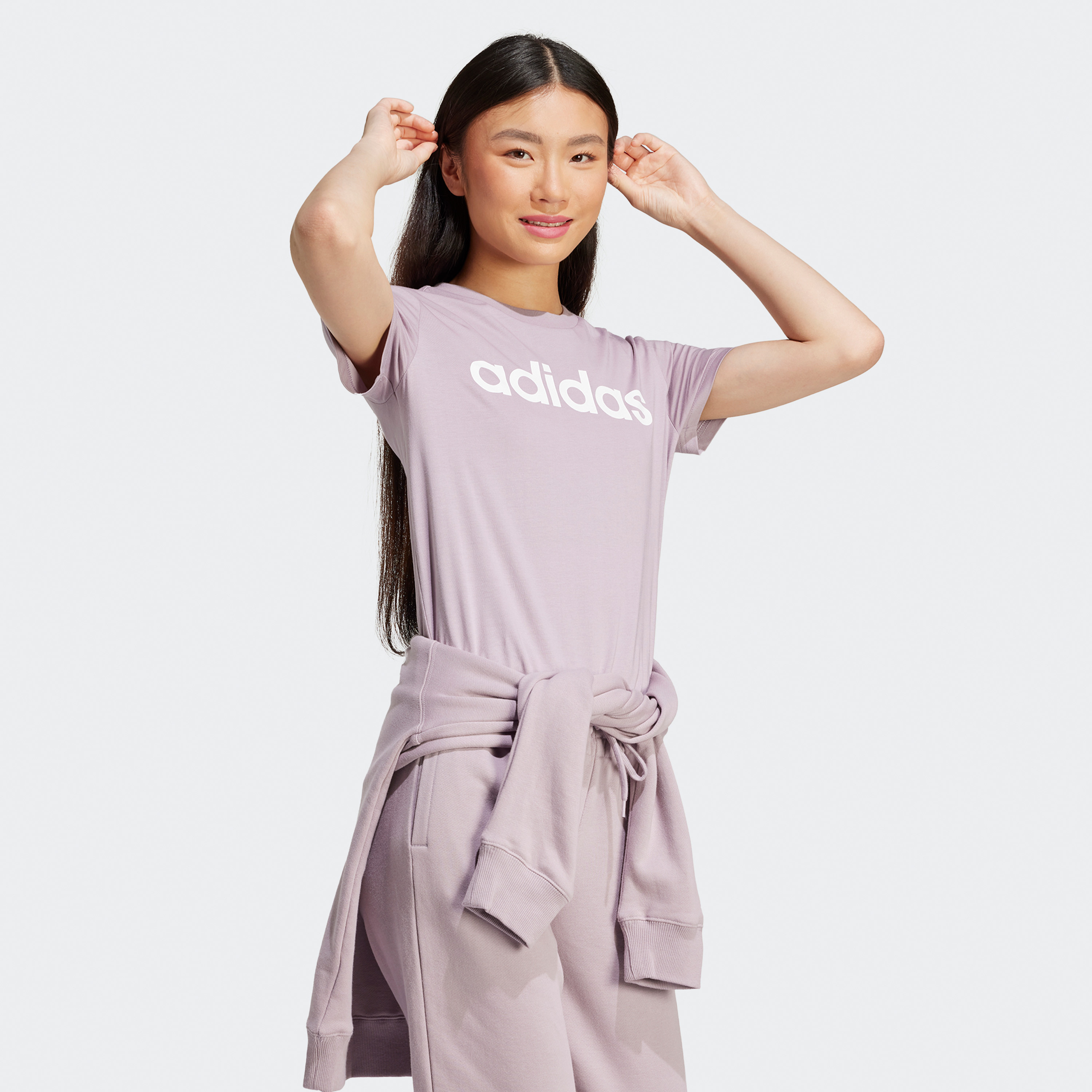 أديداس - تي شيرت سليم ايسنشالز بشعار IS2097-women-clothing-tshirts-image-3