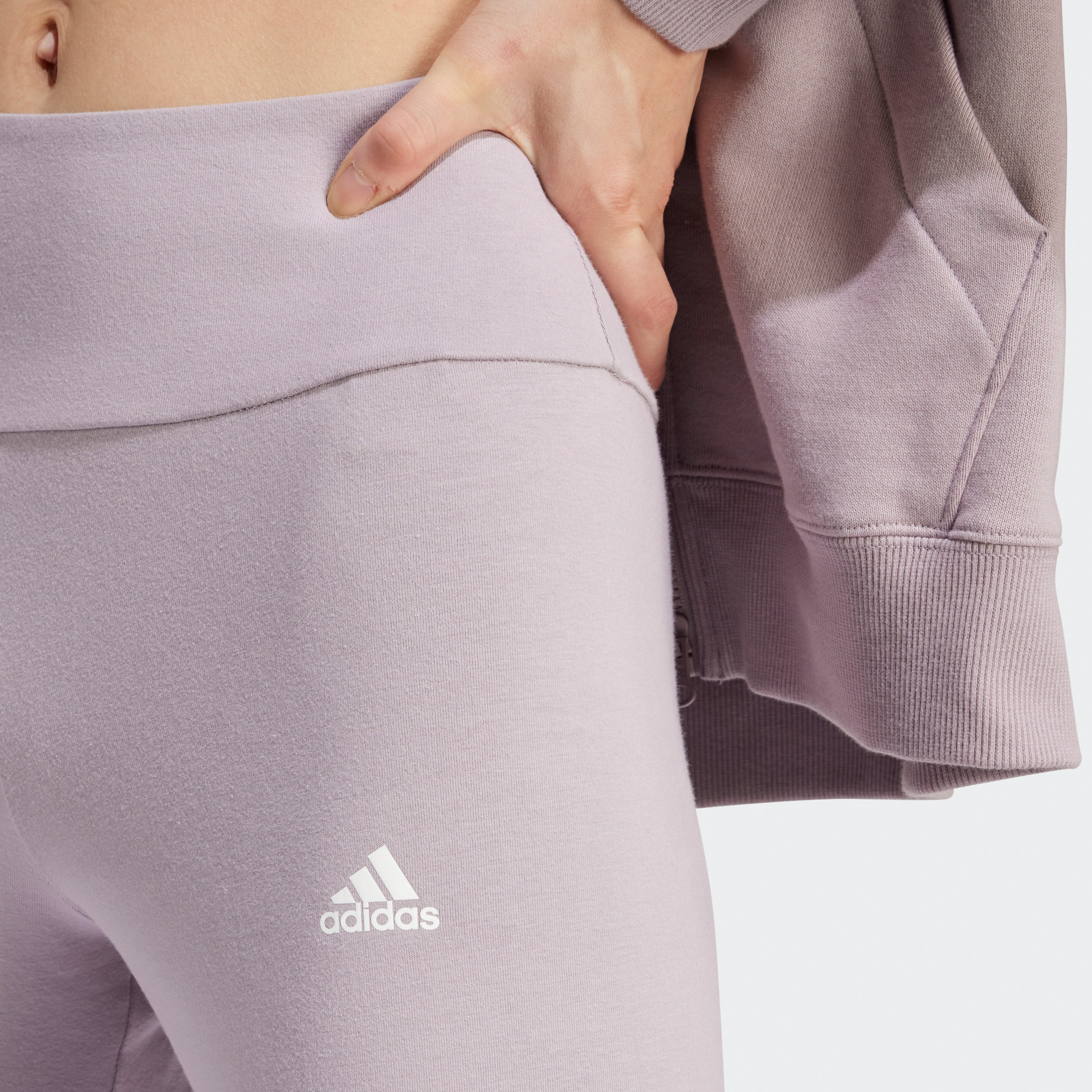adidas Women's ESSENTIALS HIGH-WAISTED LOGO LEGGINGS IS2115|OE-women-clothing-bottoms-leggings-image-4
