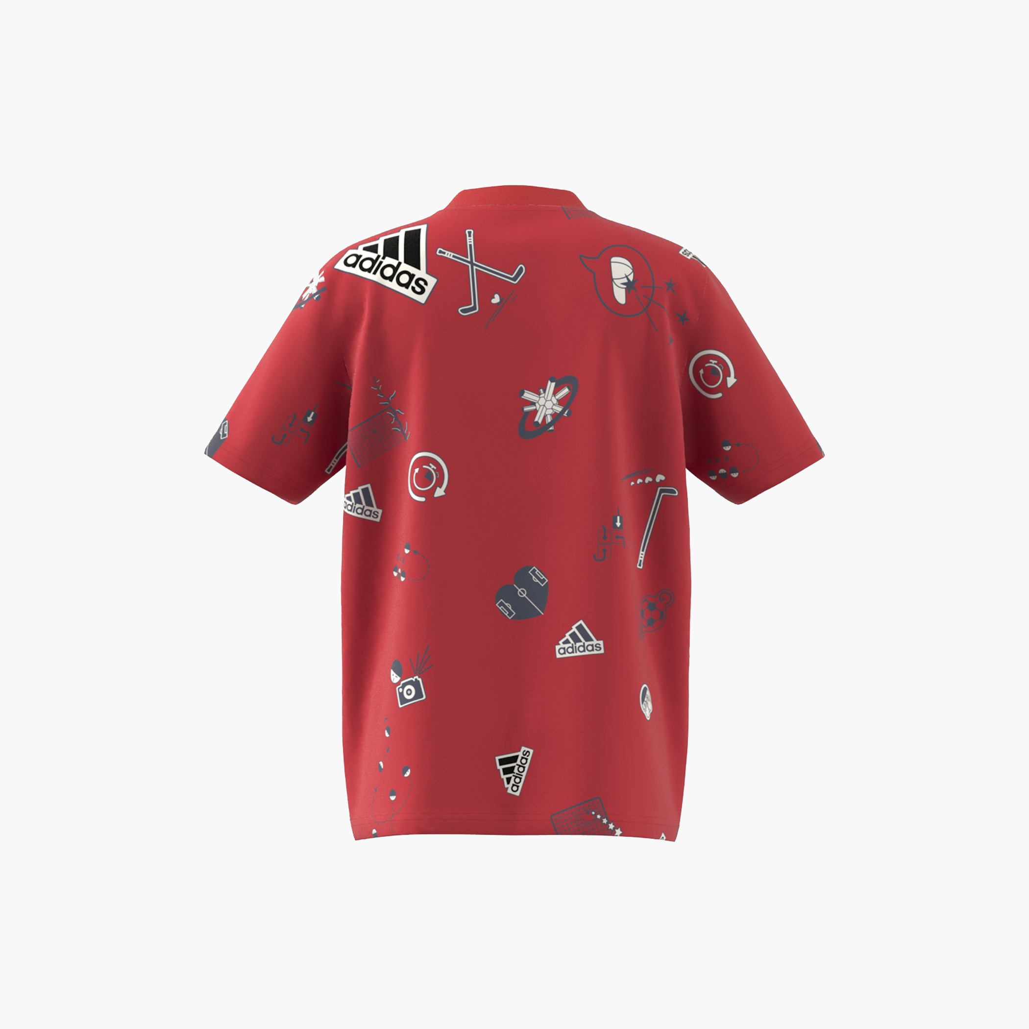 تيشيرت بياقة V وأكمام قصيرة وطبعات من أديداس-sports-boys-clothing-tops-image-5
