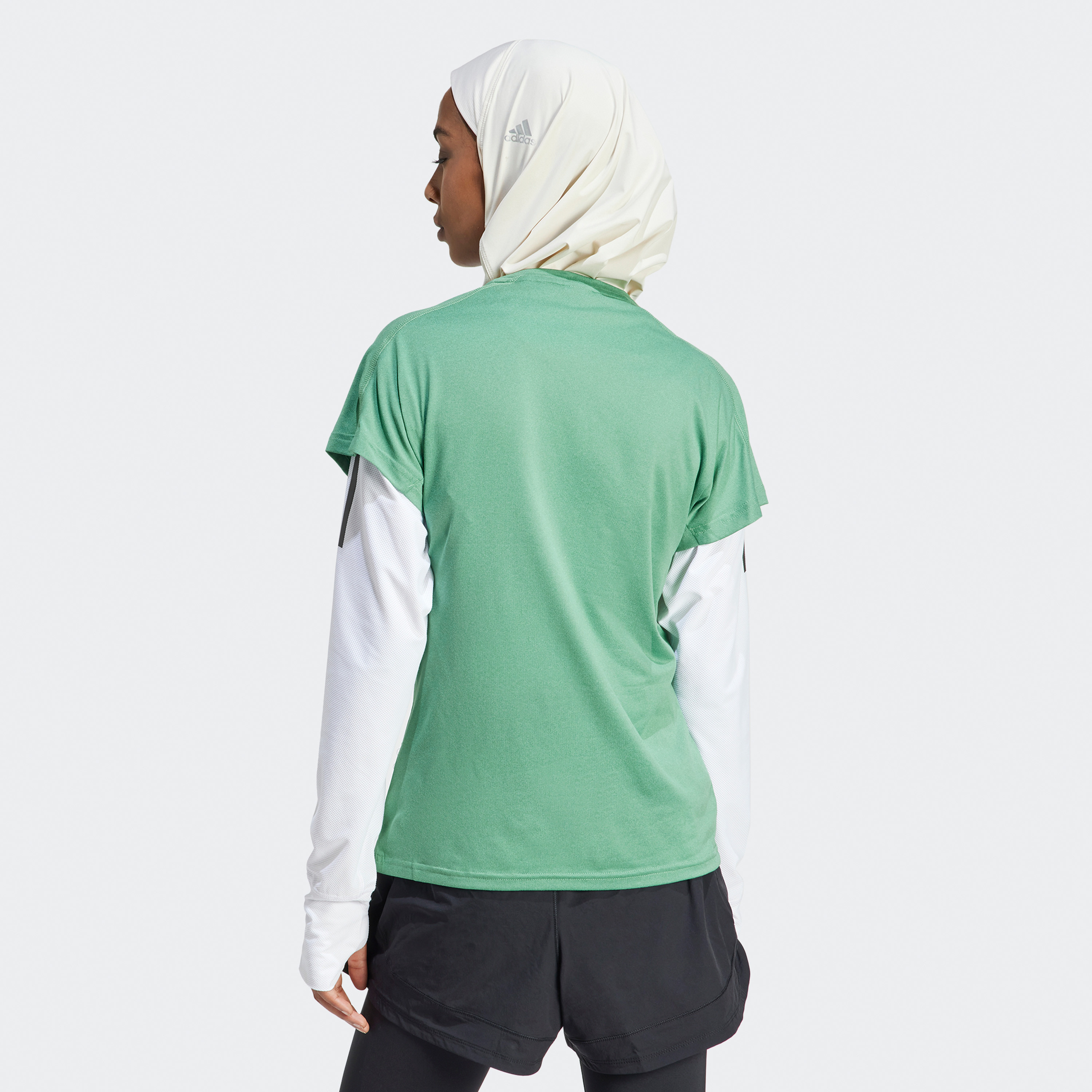 adidas Women's AEROREADY Train Essentials Minimal Branding V-Neck T-Shirt IS3964|OE-sports-women-clothing-tshirtsandvests-image-2