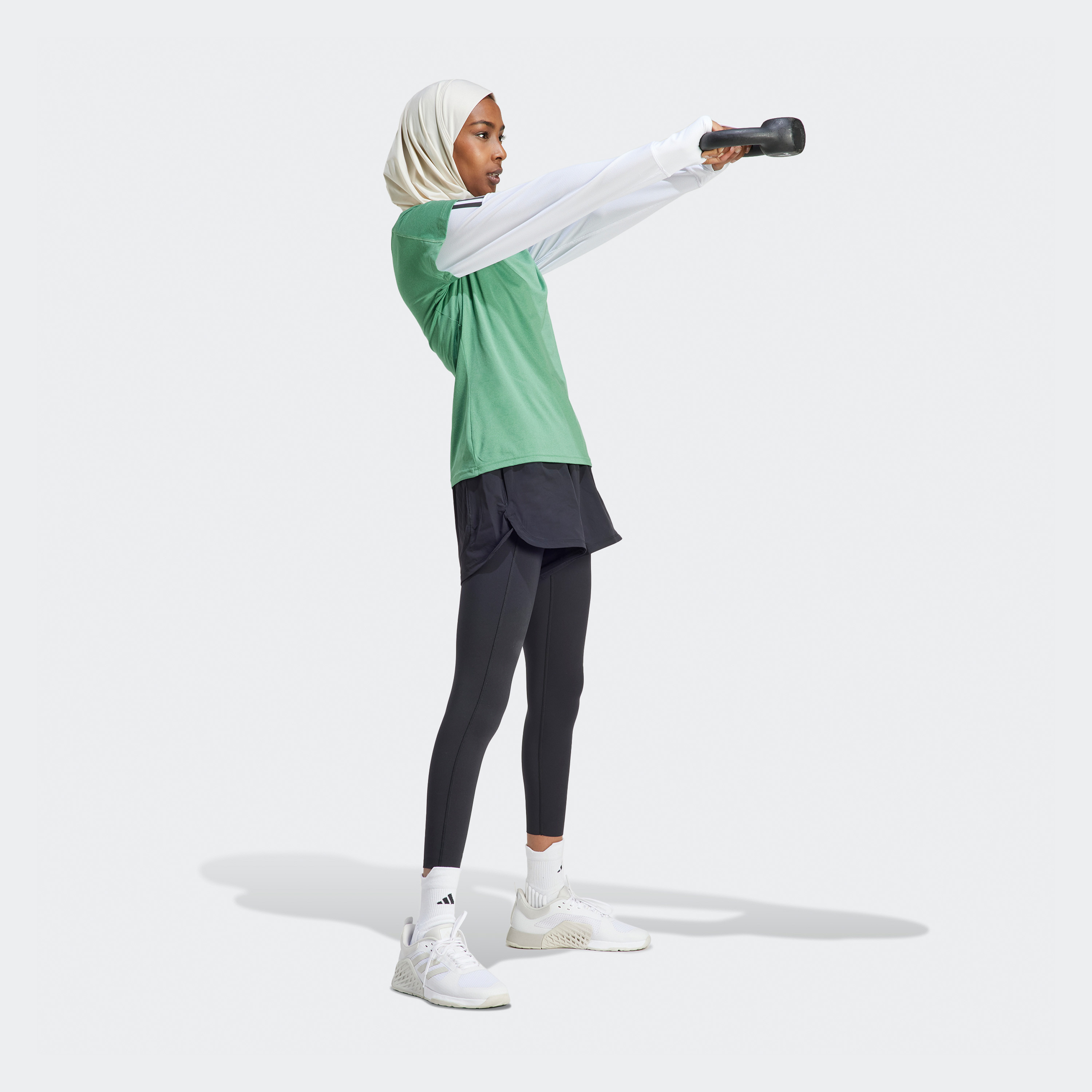 adidas Women's AEROREADY Train Essentials Minimal Branding V-Neck T-Shirt IS3964|OE-sports-women-clothing-tshirtsandvests-image-3