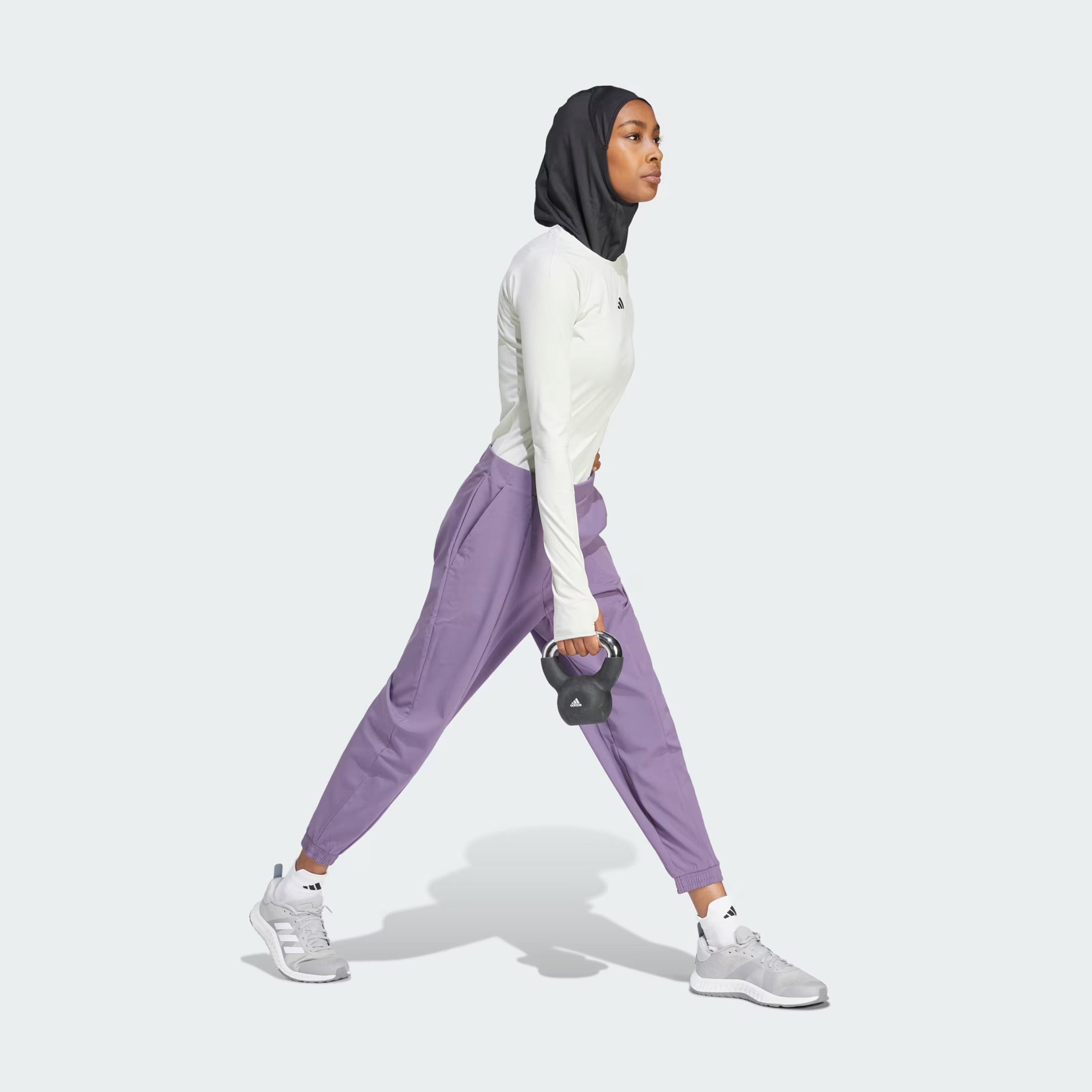 adidas Women's AEROREADY Train Essentials Minimal Branding Woven Joggers IS3978|OE-women-clothing-bottoms-joggers-image-3