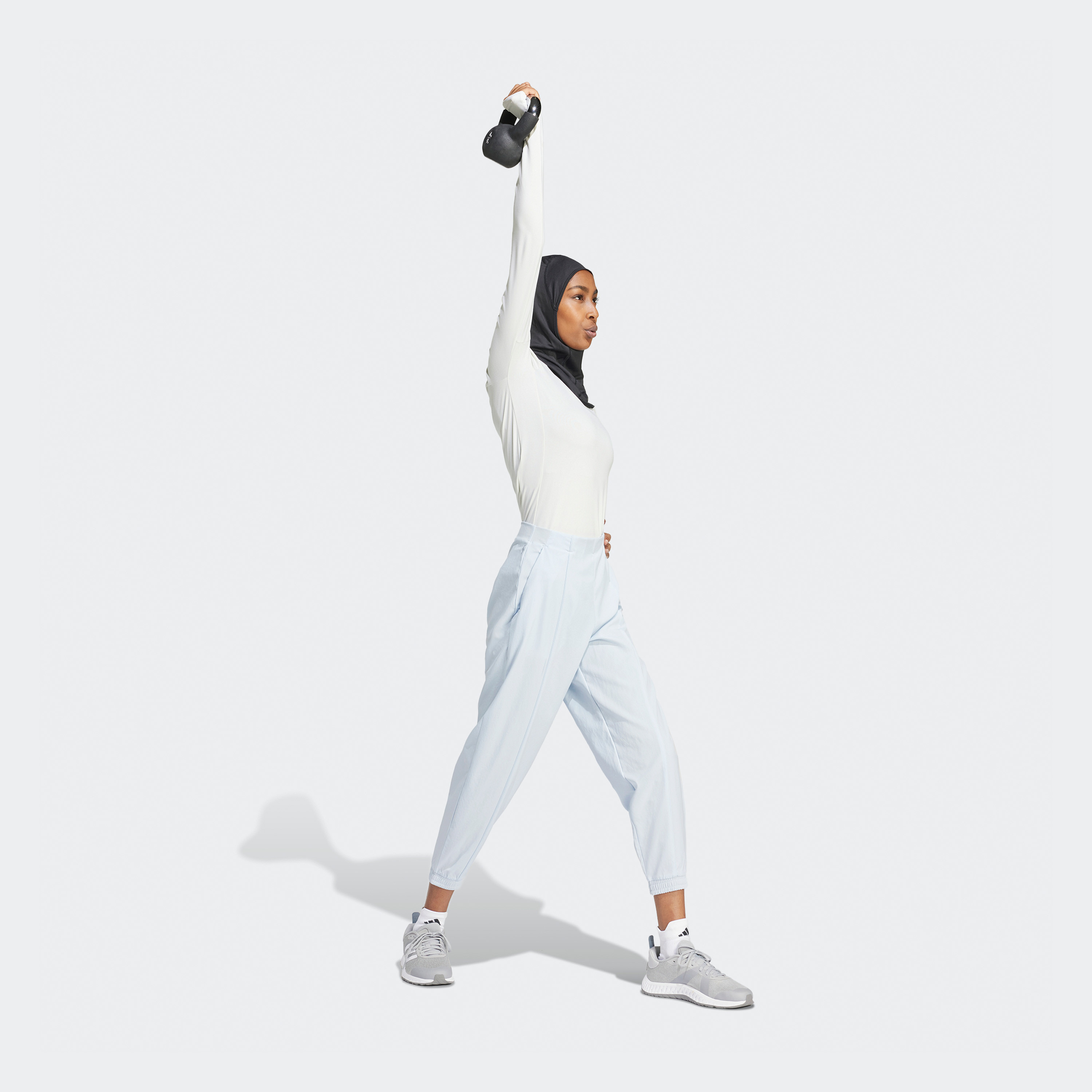 أديداس - بنطال رياضي محبوك ايسنشال بشعار بسيط ايروريدي IS3978-women-clothing-bottoms-joggers-image-7