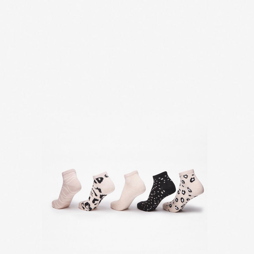 Printed Ankle Length Socks - Set of 5-Women%27s Socks-image-1