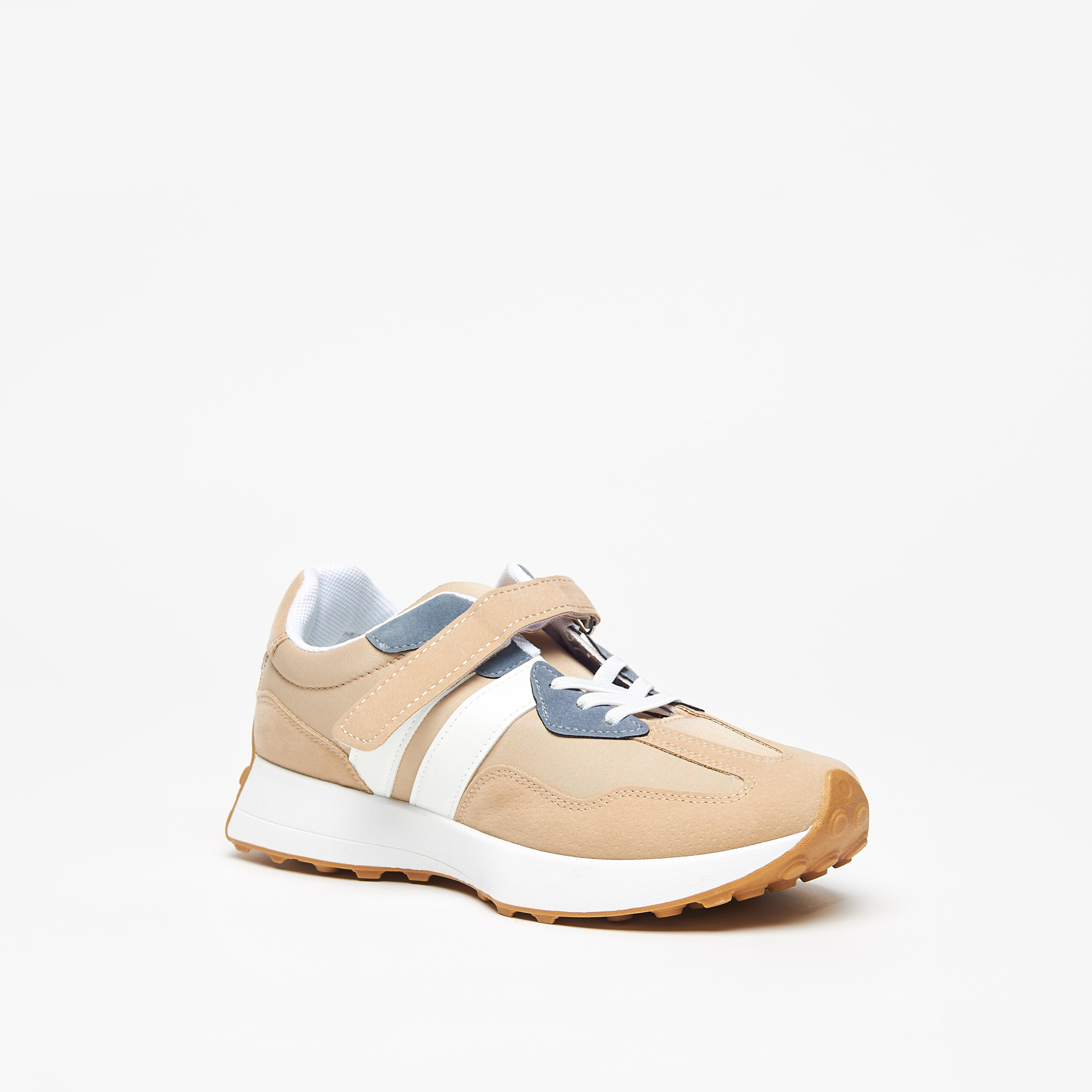 حذاء سنيكرز بقوالب ملونة وشريط إغلاق لاصق-girls-shoes-sneakers-image-1