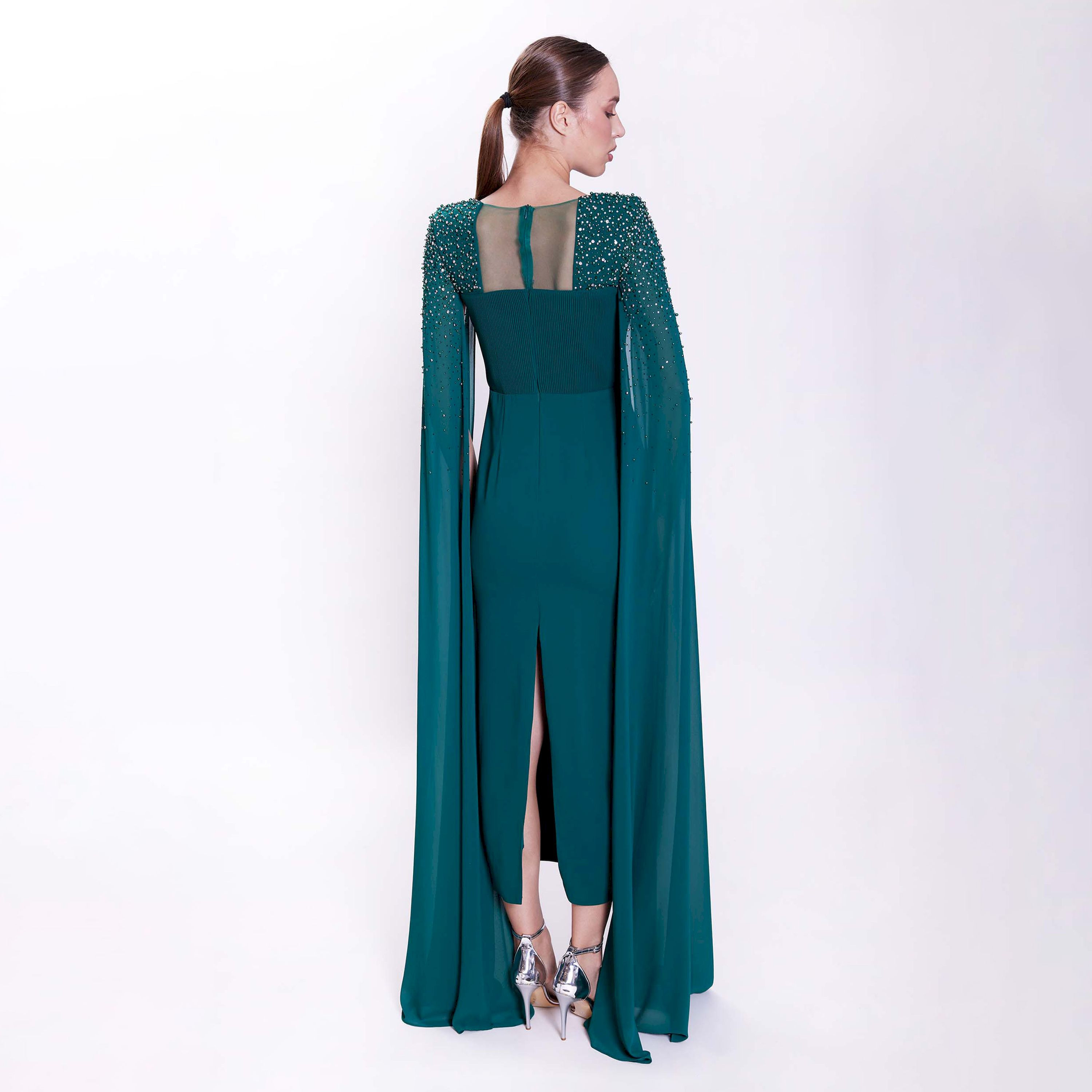 Ispilia Embellished Sweetheart Neck Bodycon Women's Evening wear Maxi Dress-women-clothing-dresses-image-2