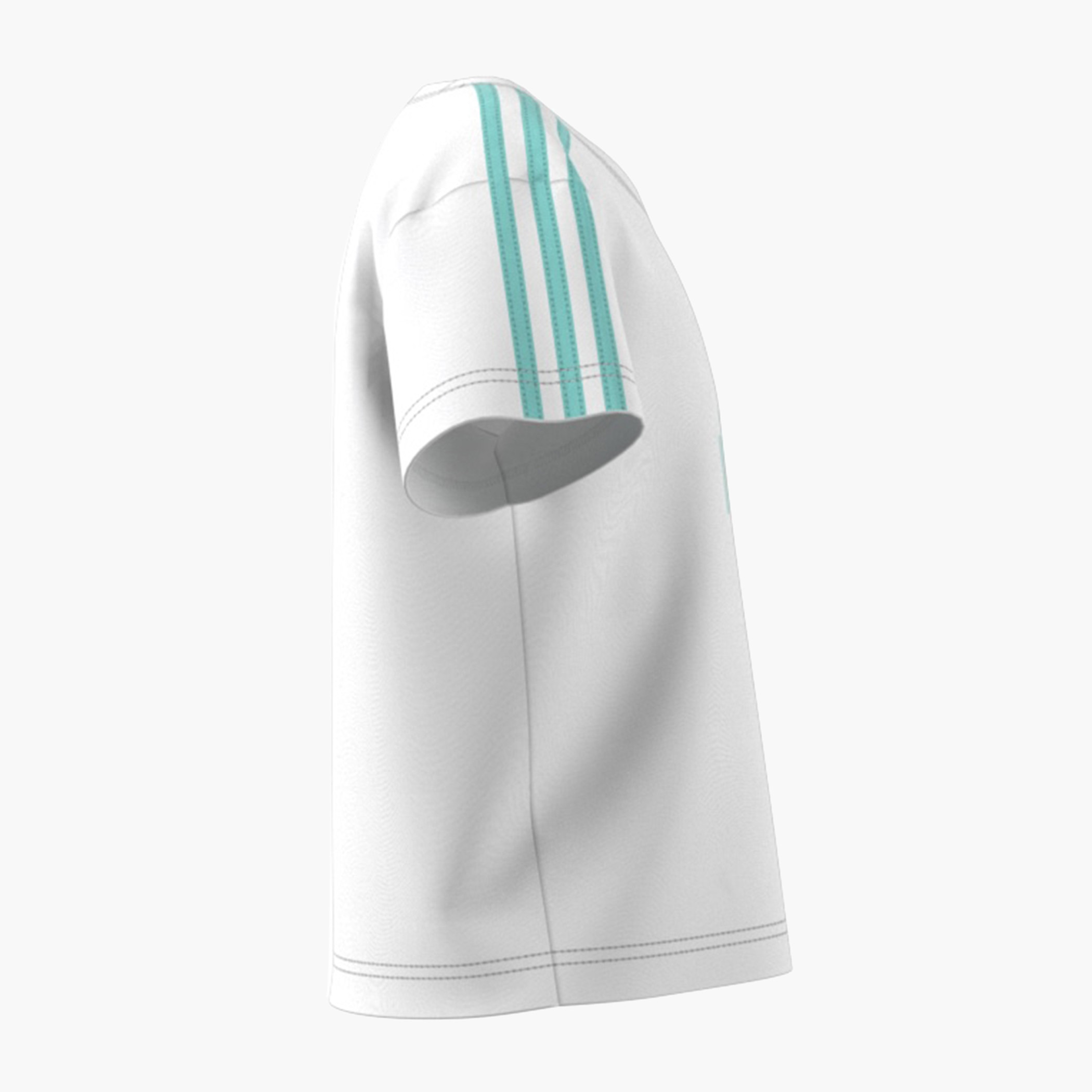 adidas Logo Print Round Neck T-shirt with Short Sleeves-sports-girls-clothing-tops-image-3