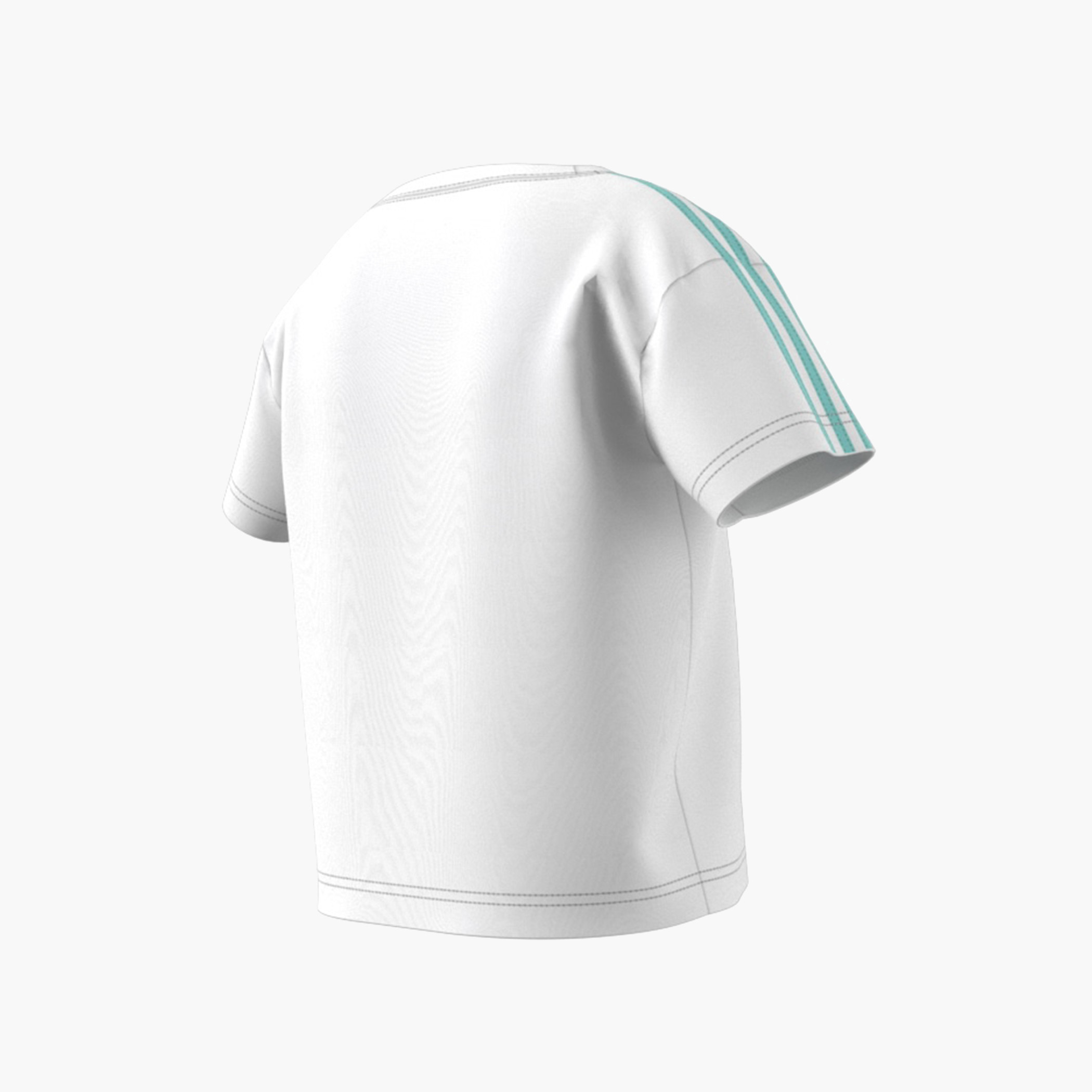 adidas Logo Print Round Neck T-shirt with Short Sleeves-sports-girls-clothing-tops-image-4