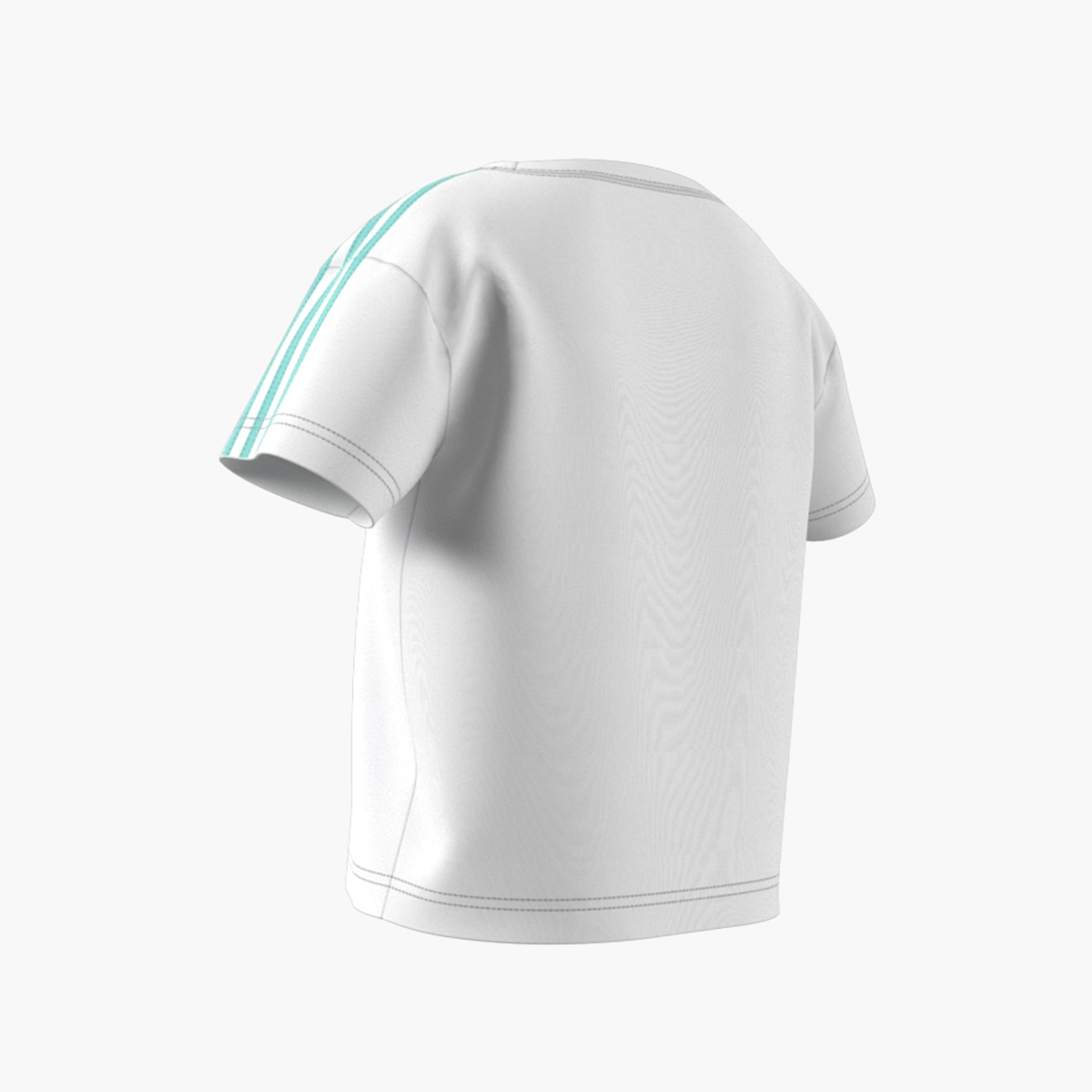 adidas Logo Print Round Neck T-shirt with Short Sleeves-sports-girls-clothing-tops-image-6