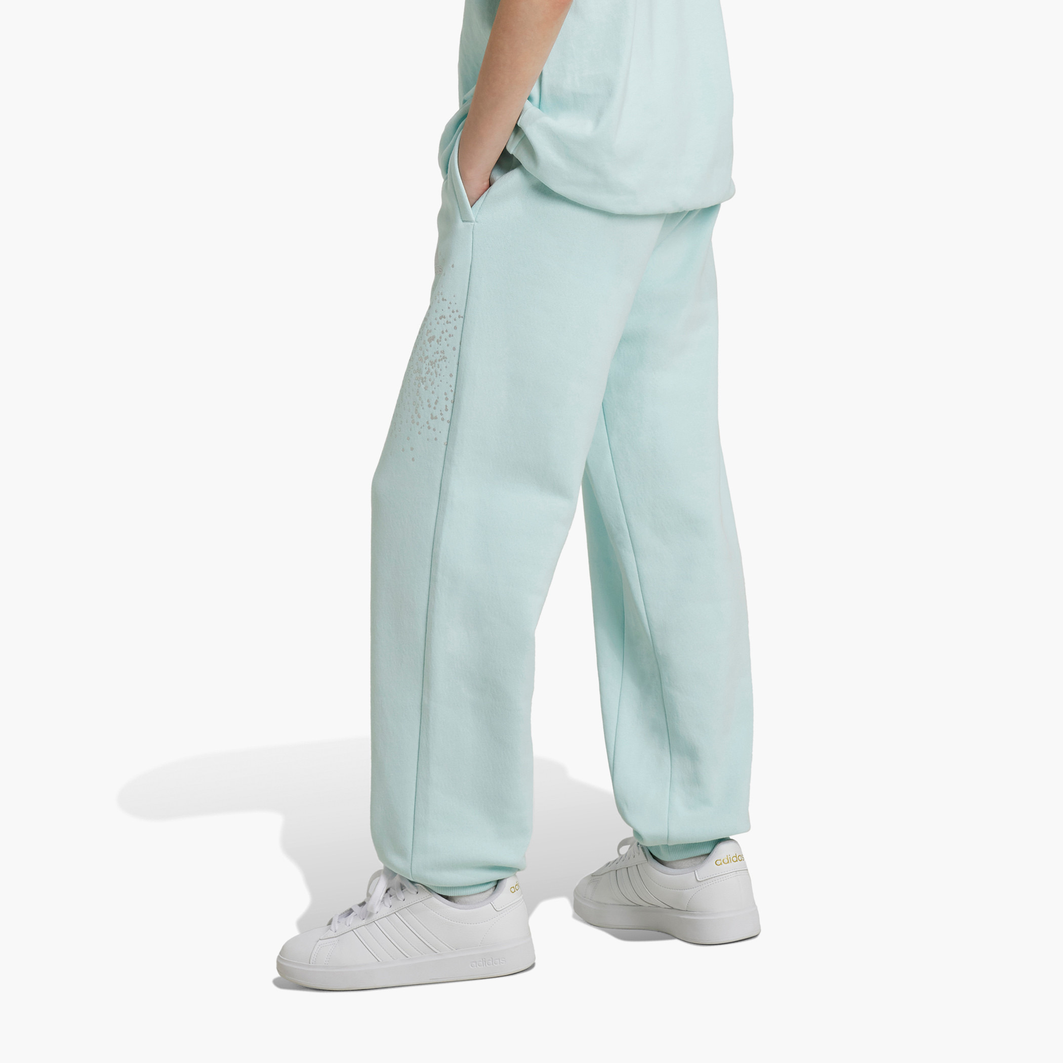 adidas Logo Detail Joggers with Elasticated Waistband and Pockets-girls-clothing-sportswear-bottoms-image-2