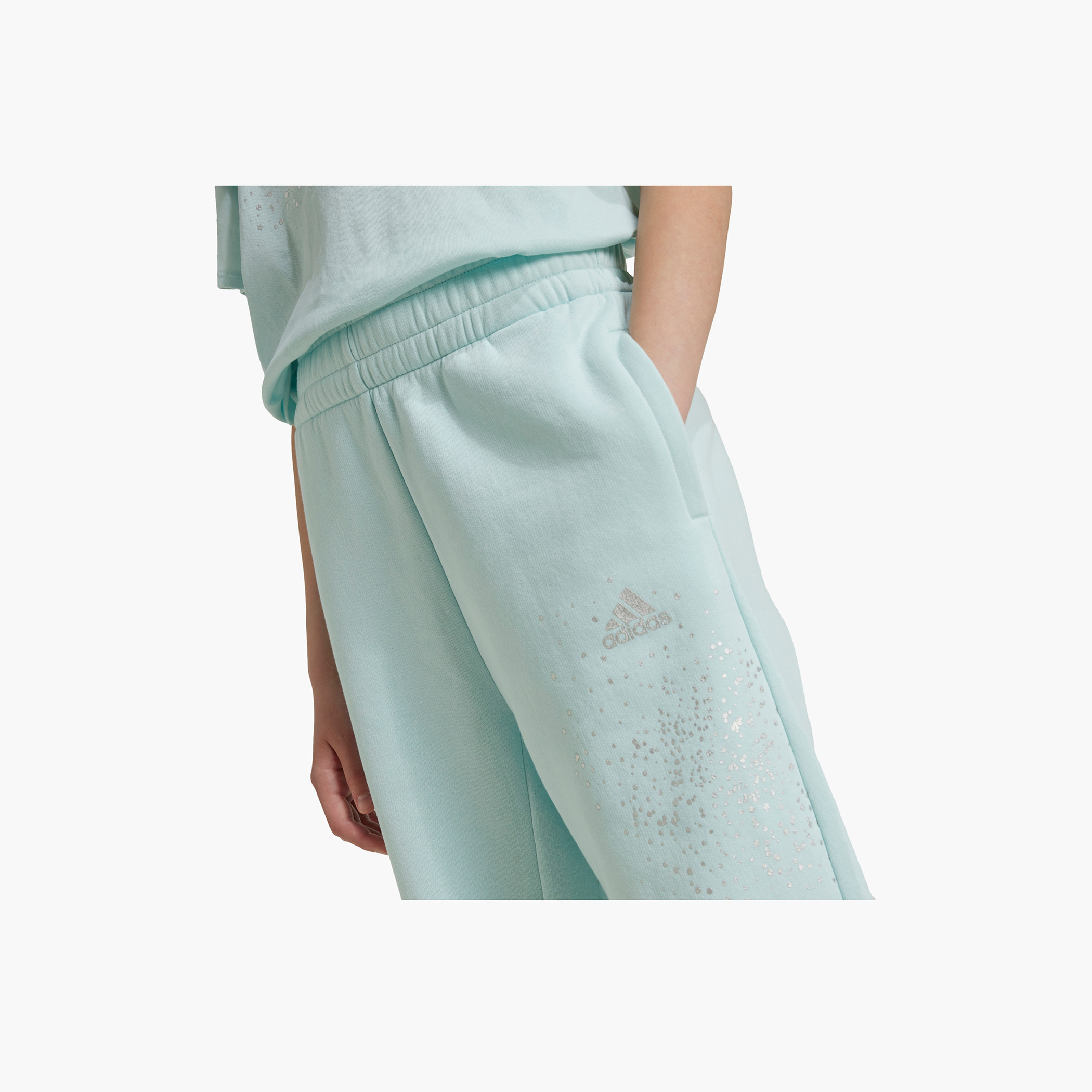 adidas Logo Detail Joggers with Elasticated Waistband and Pockets-girls-clothing-sportswear-bottoms-image-5