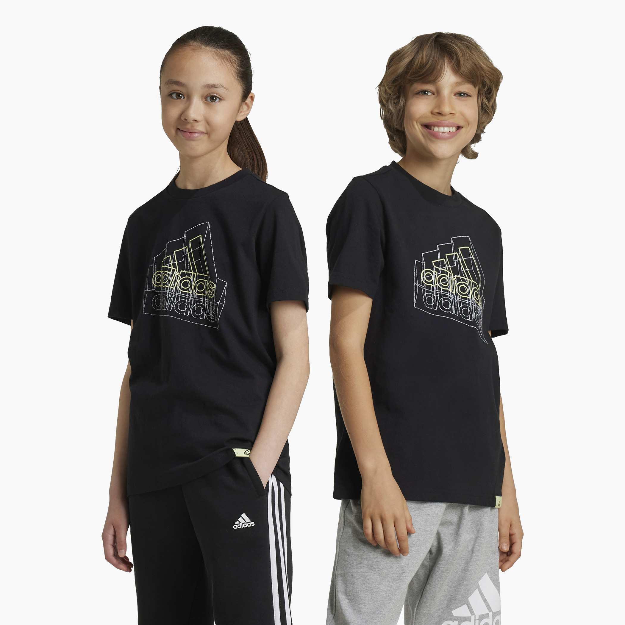 Buy Adidas Logo Print T shirt with Short Sleeves Online Babyshop UAE