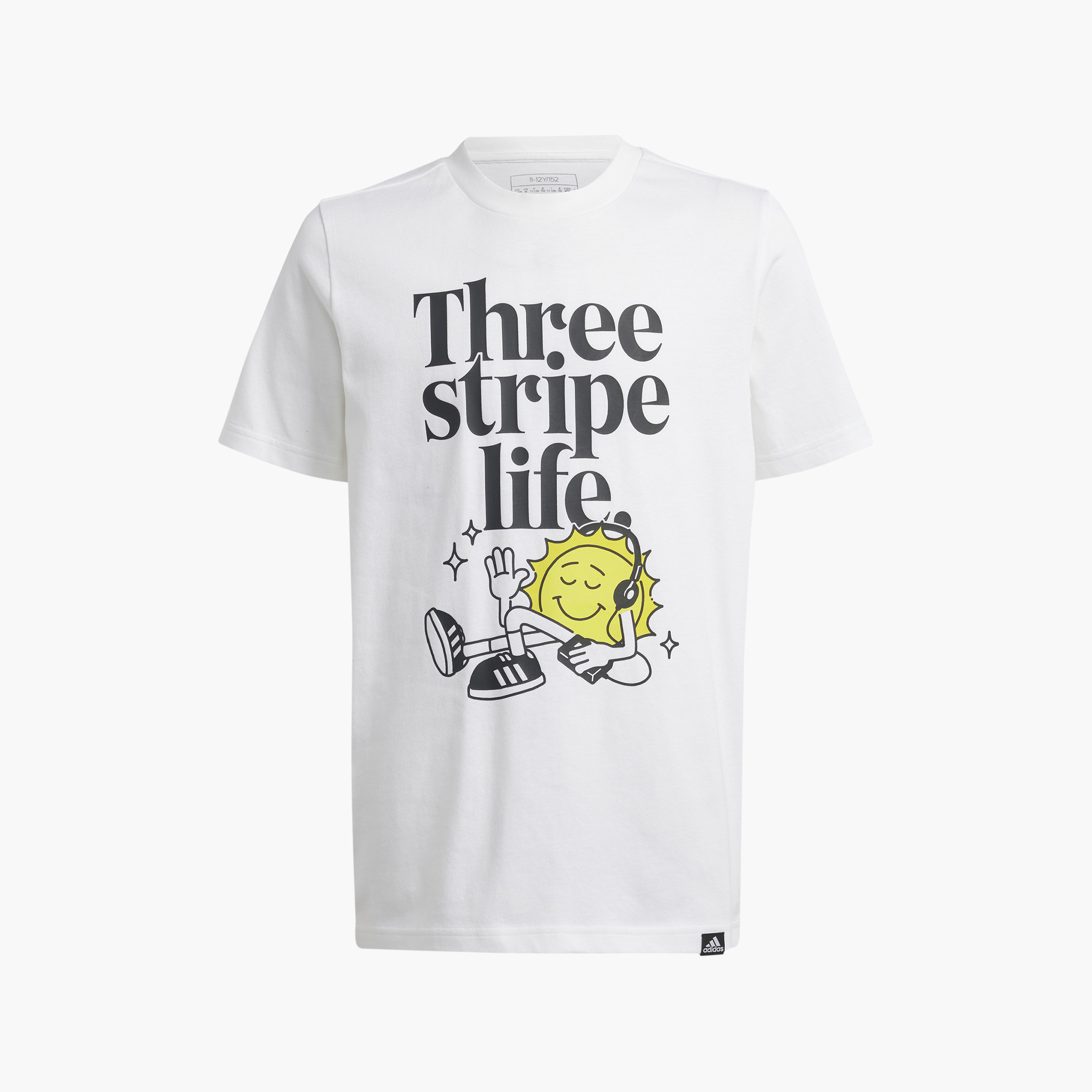 adidas Graphic Print T-shirt with Short Sleeves and Crew Neck-sports-boys-clothing-tops-image-1