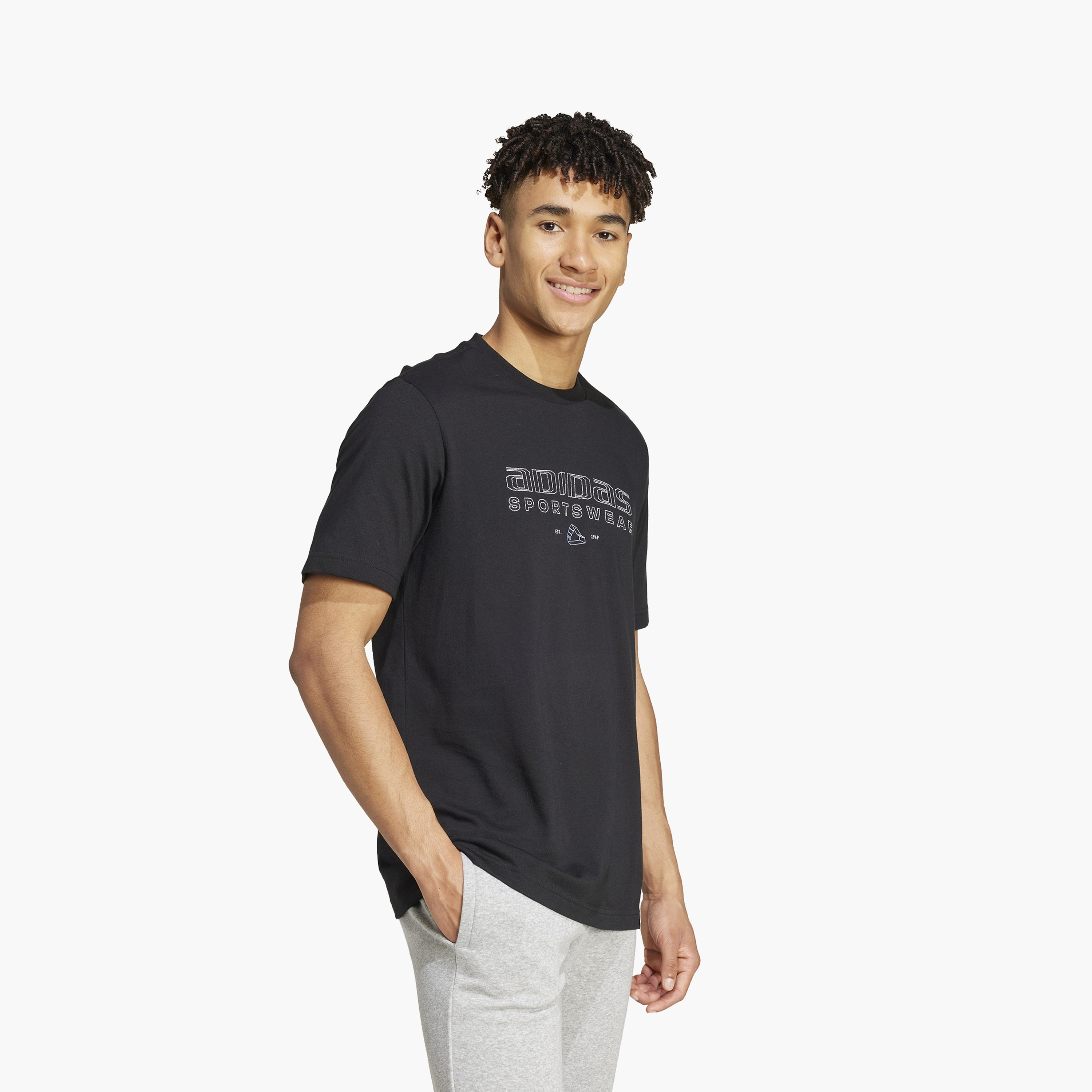 adidas Men's Tech Linear Graphic T-Shirt IW2651 | OE-men-clothing-sportswearandactivewear-tshirtsandpolos-image-2