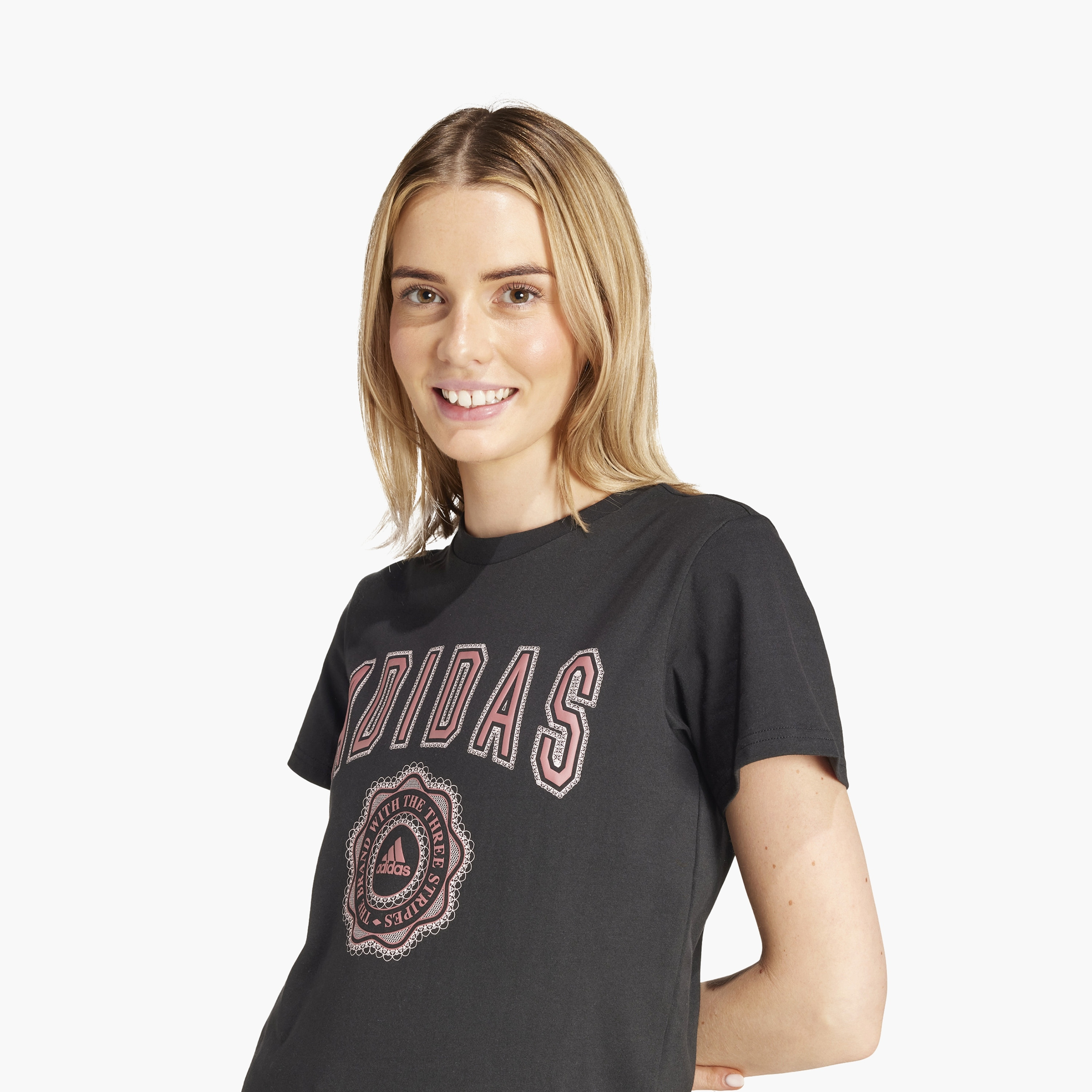 تيشيرت كولجيت جرافيك للنساء من اديداس IW2748 | OE-sports-women-clothing-tshirtsandvests-image-3