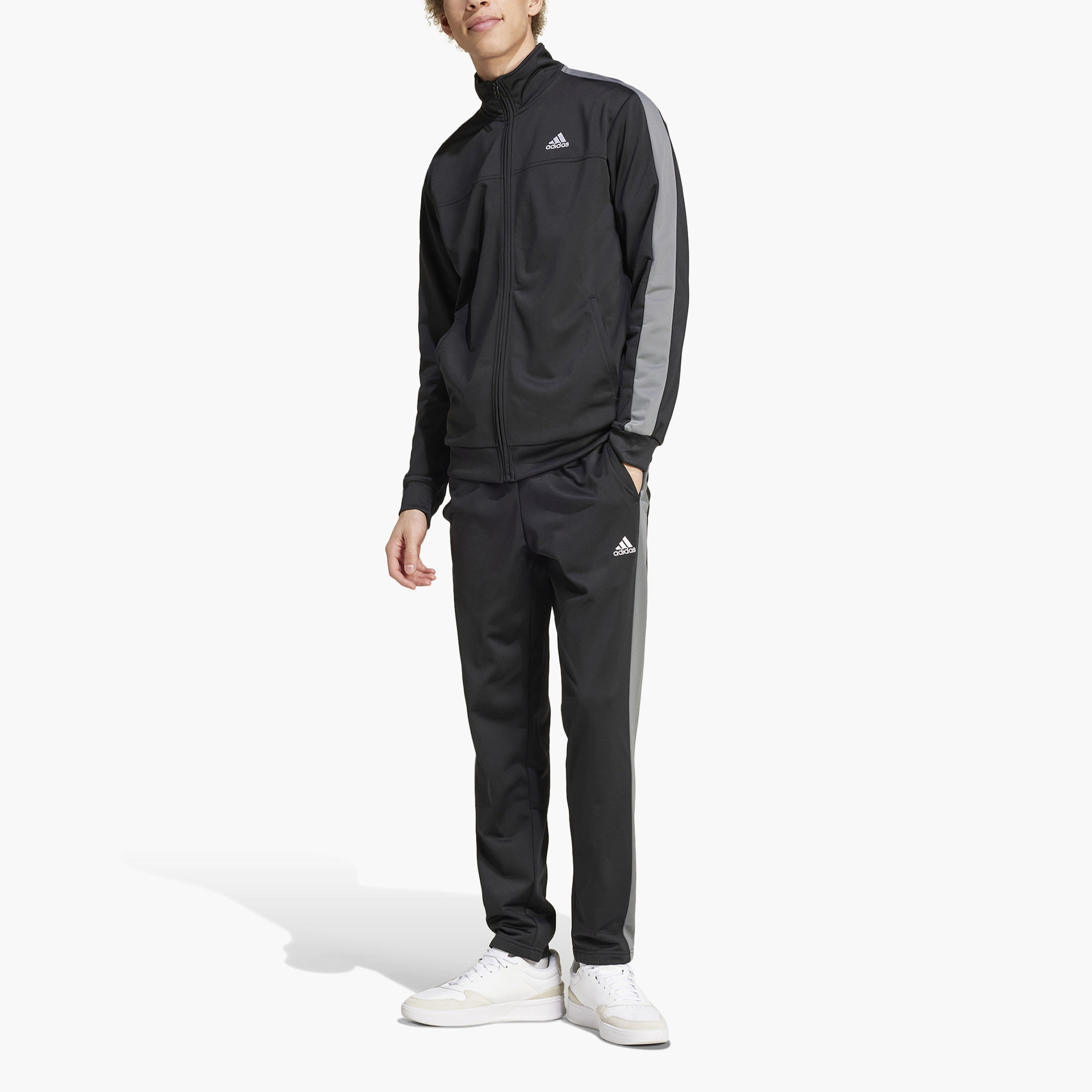 تراك سوت بدلة رياضية ذو تريكوت كولوربلوك بشعار صغير للرجال من اديداس | OE-men-clothing-sportswearandactivewear-tracksuits-image-6