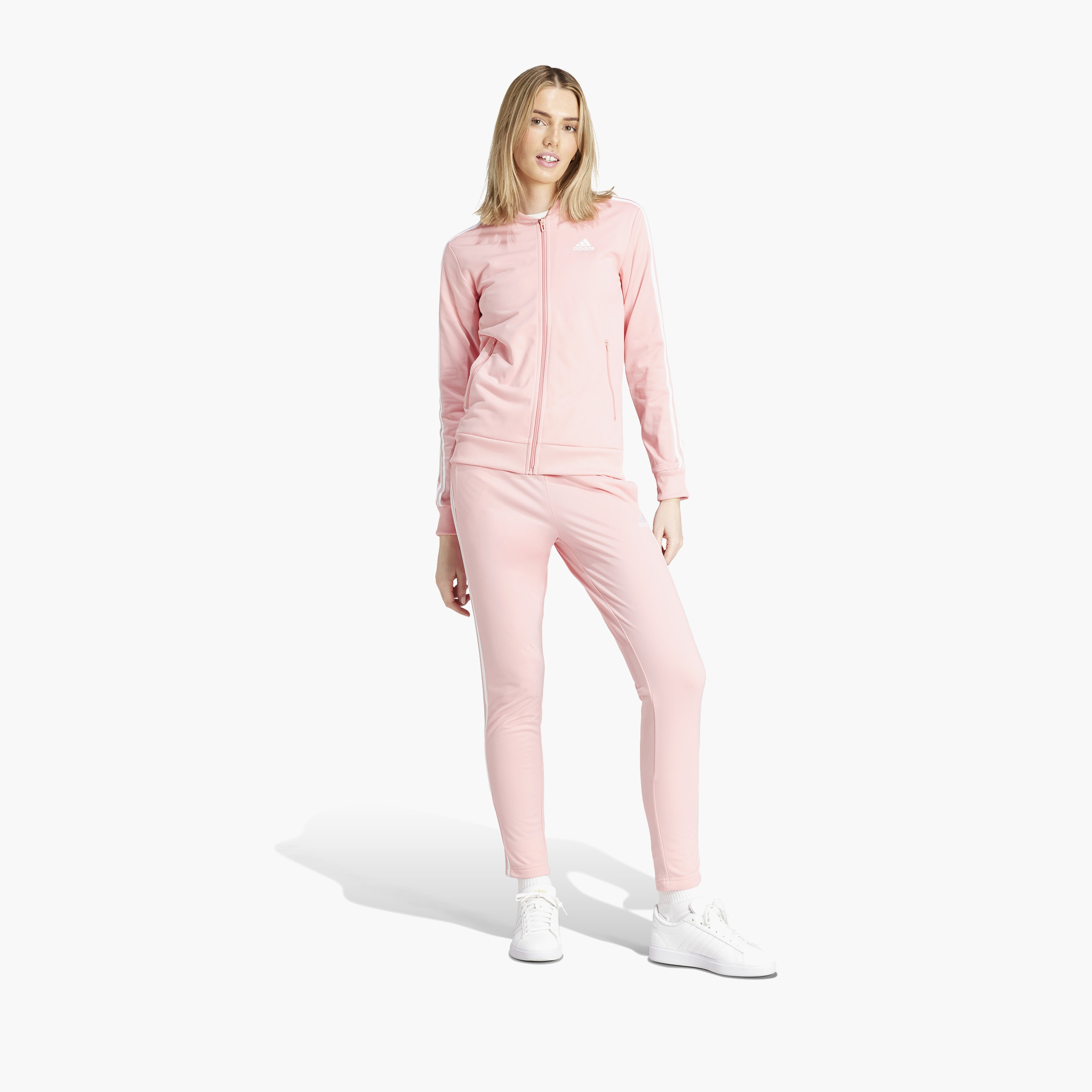 adidas Women's Essentials 3-Stripes Tracksuit IX1095 | OE-sports-women-clothing-trackpantsandtracksuits-image-1