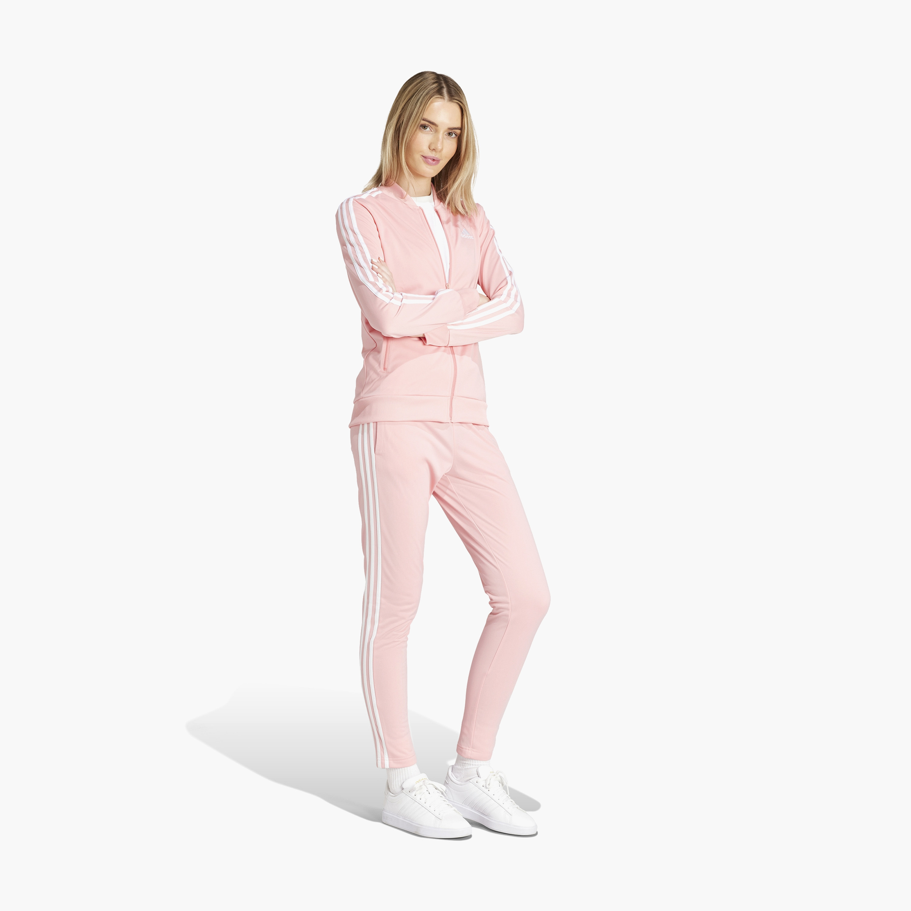 adidas Women's Essentials 3-Stripes Tracksuit IX1095 | OE-sports-women-clothing-trackpantsandtracksuits-image-2