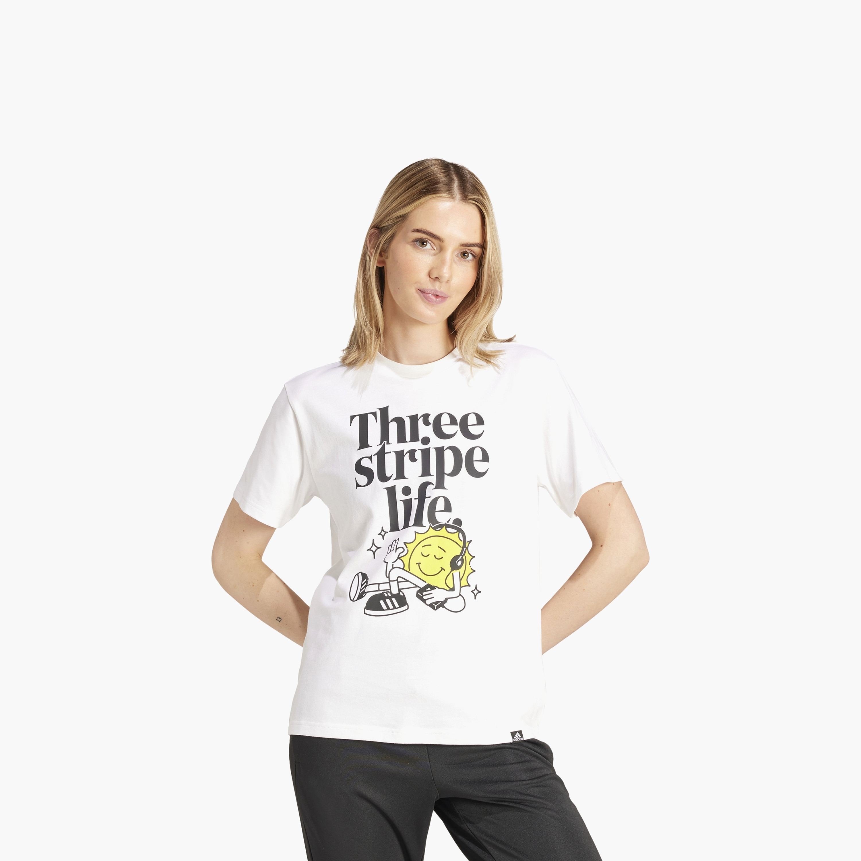 تيشيرت بوزيتيفيتي جرافيك للنساء من اديداس | OE-women-clothing-tshirts-image-2