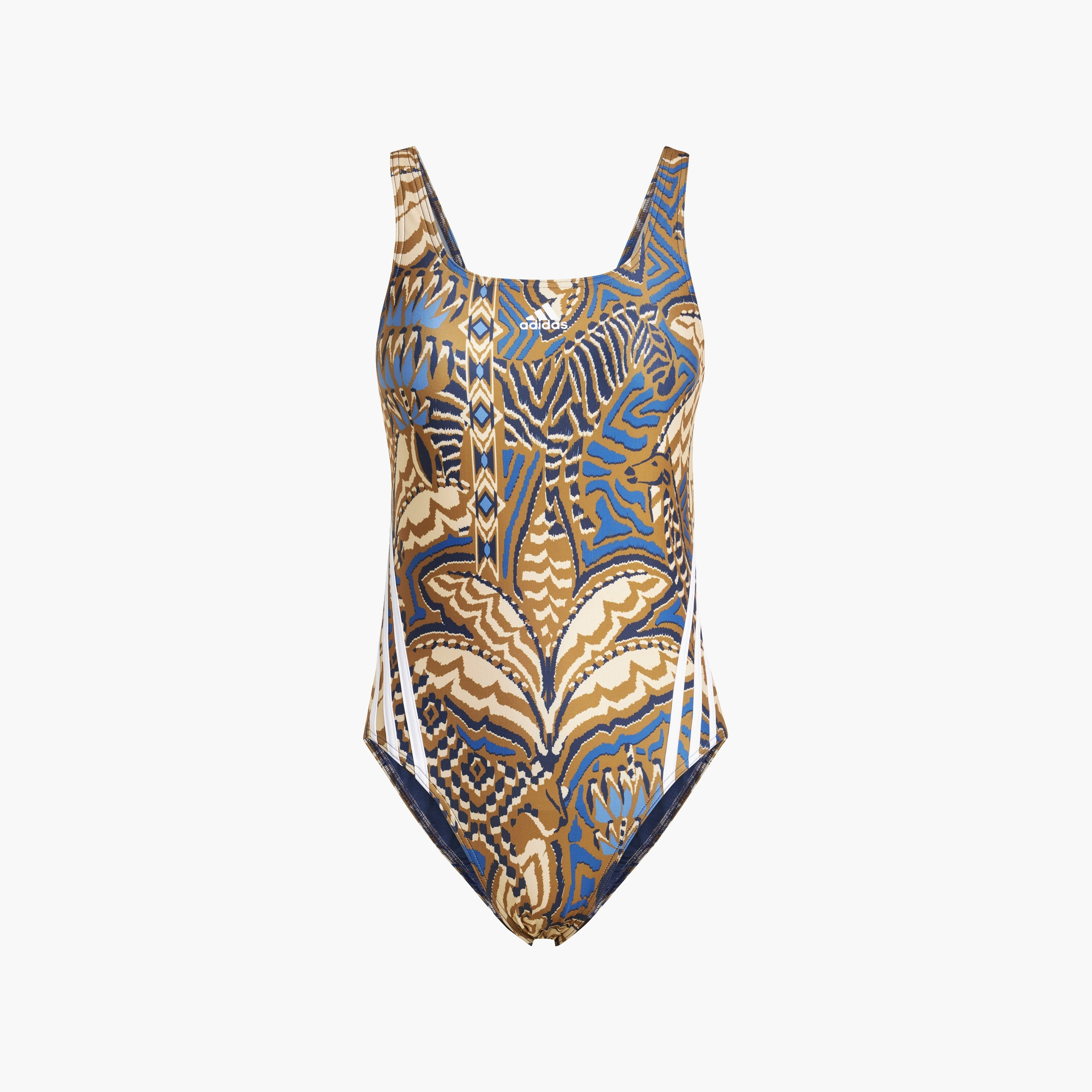 adidas Women's adidas x FARM Rio 3-Stripes Swimsuit IX8081 | OE-sports-women-clothing-swimwear-image-6