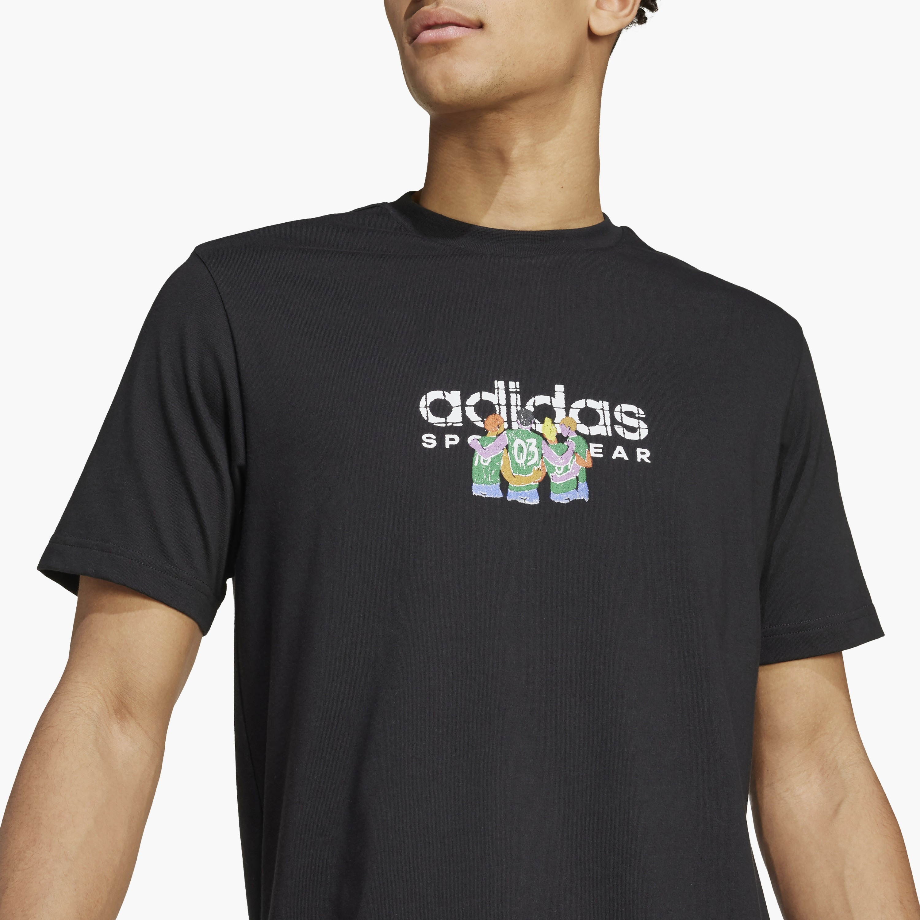 adidas Men's Codes Linear Graphic T-Shirt | OE-men-clothing-sportswearandactivewear-tshirtsandpolos-image-3