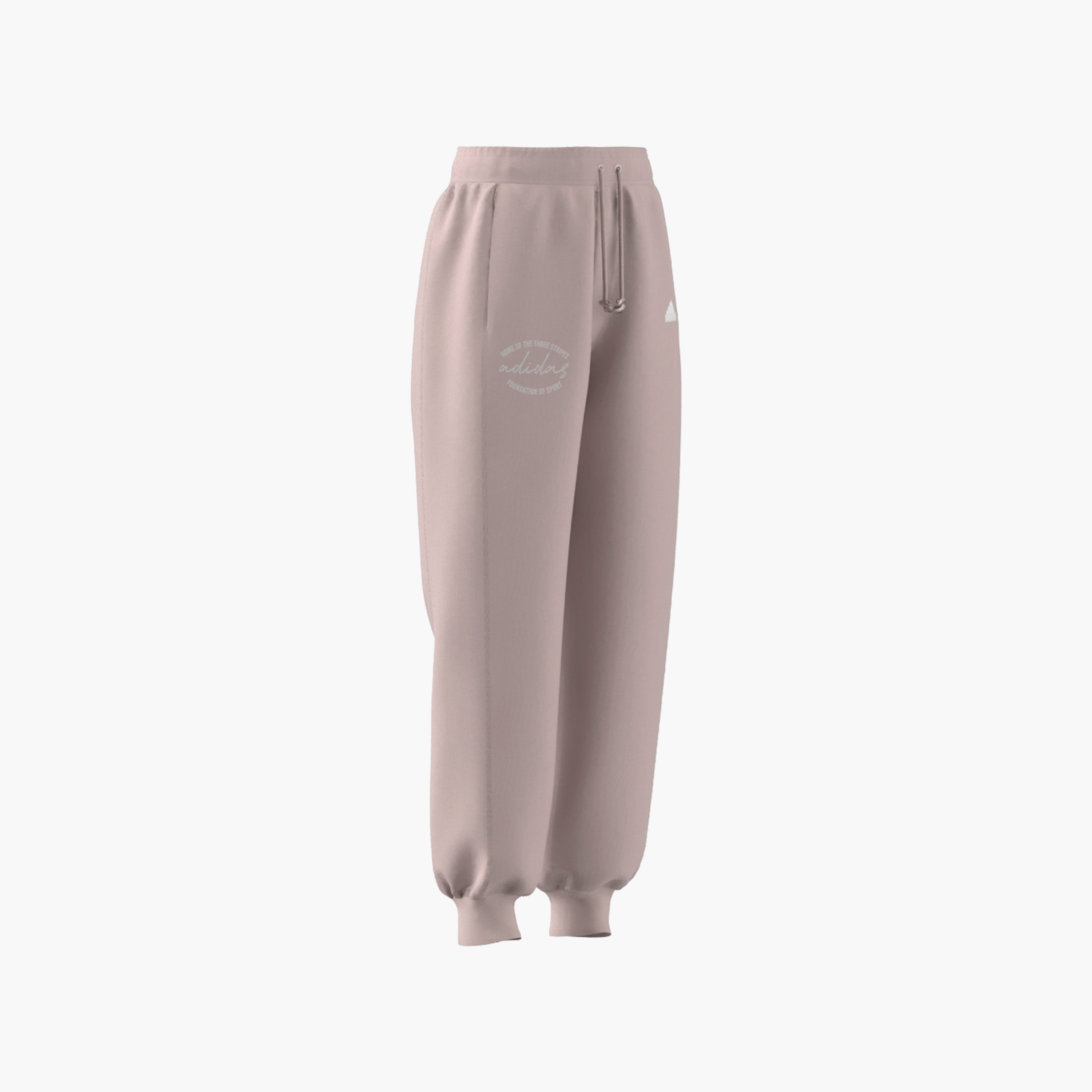adidas Women's Signature Graphic Print Fleece Loose Joggers IY1472 | OE-women-clothing-bottoms-joggers-image-2