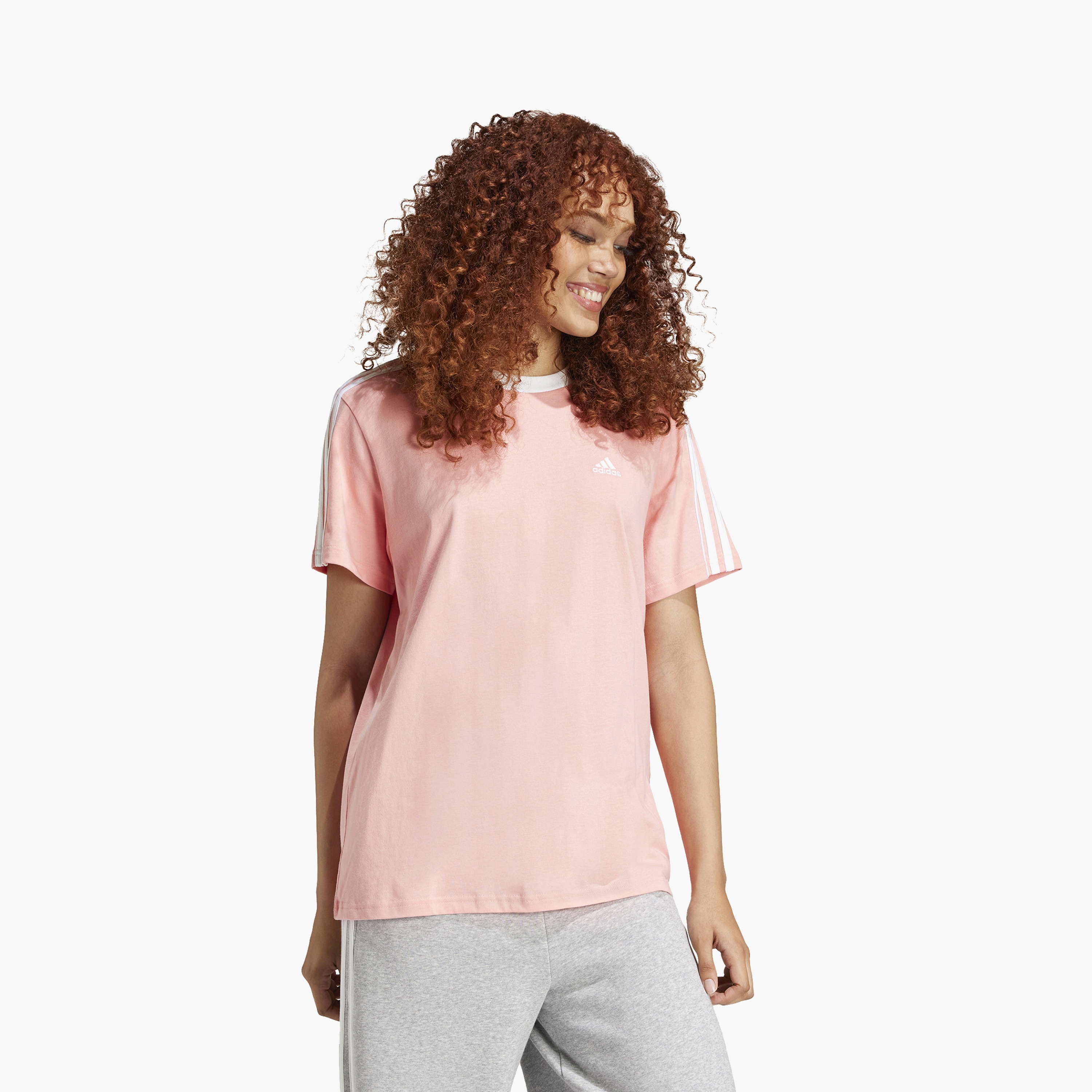 adidas Women's Essentials 3-Stripes T-Shirt IY1698 | OE-sports-women-clothing-tshirtsandvests-image-2