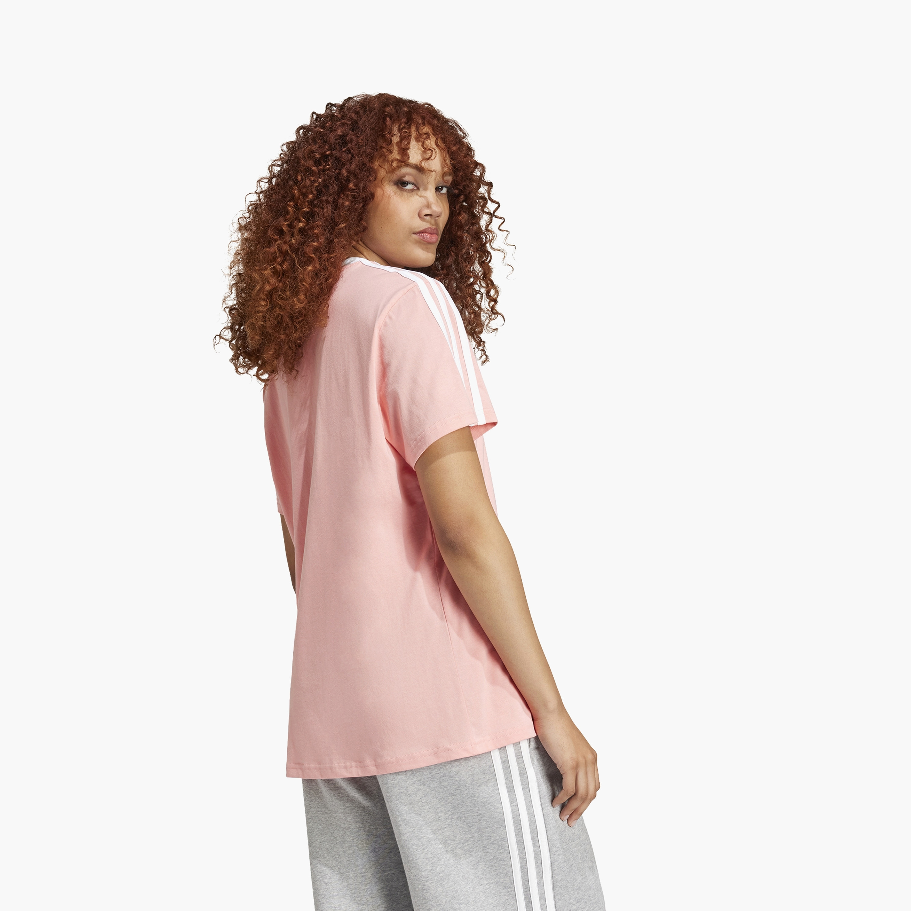 تيشيرت ذو اسينشالز 3-سترايبس للنساء من اديداس IY1698 | OE-sports-women-clothing-tshirtsandvests-image-5