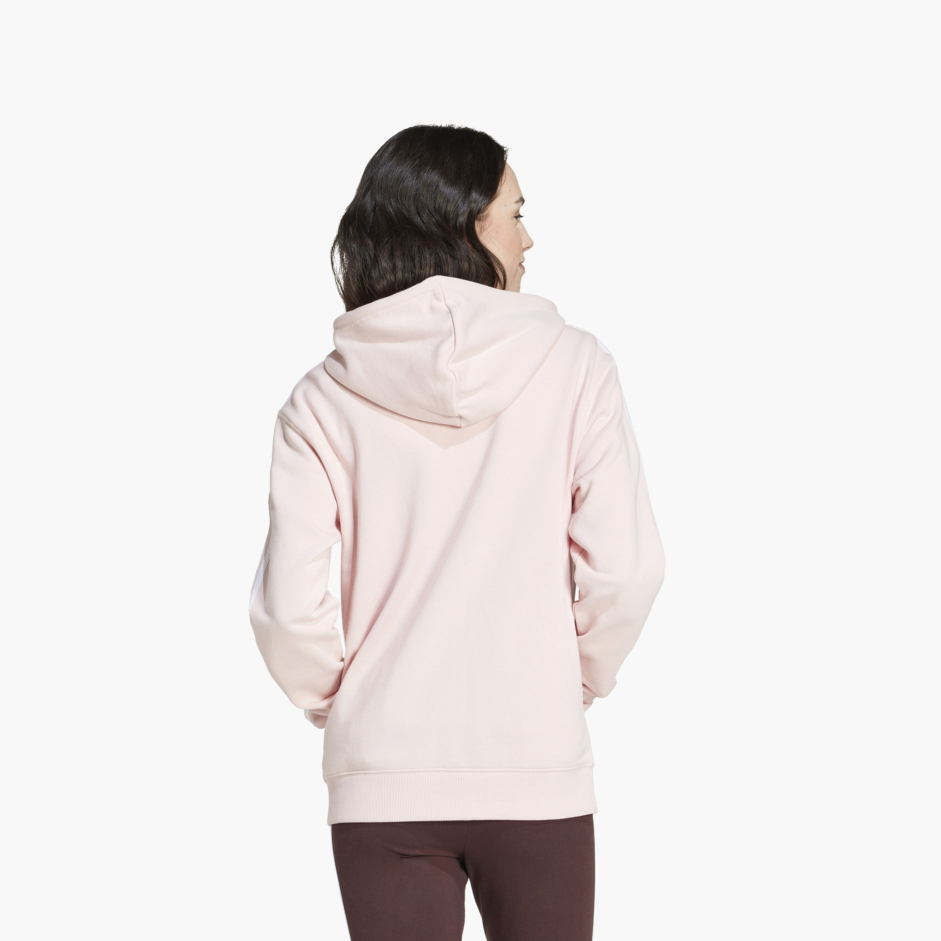 هودي أديداس إسينشالز 3-سترايبس ذو فرينش تيري بسحاب كامل عادي | OE-sports-women-clothing-hoodiesandsweatshirts-image-11