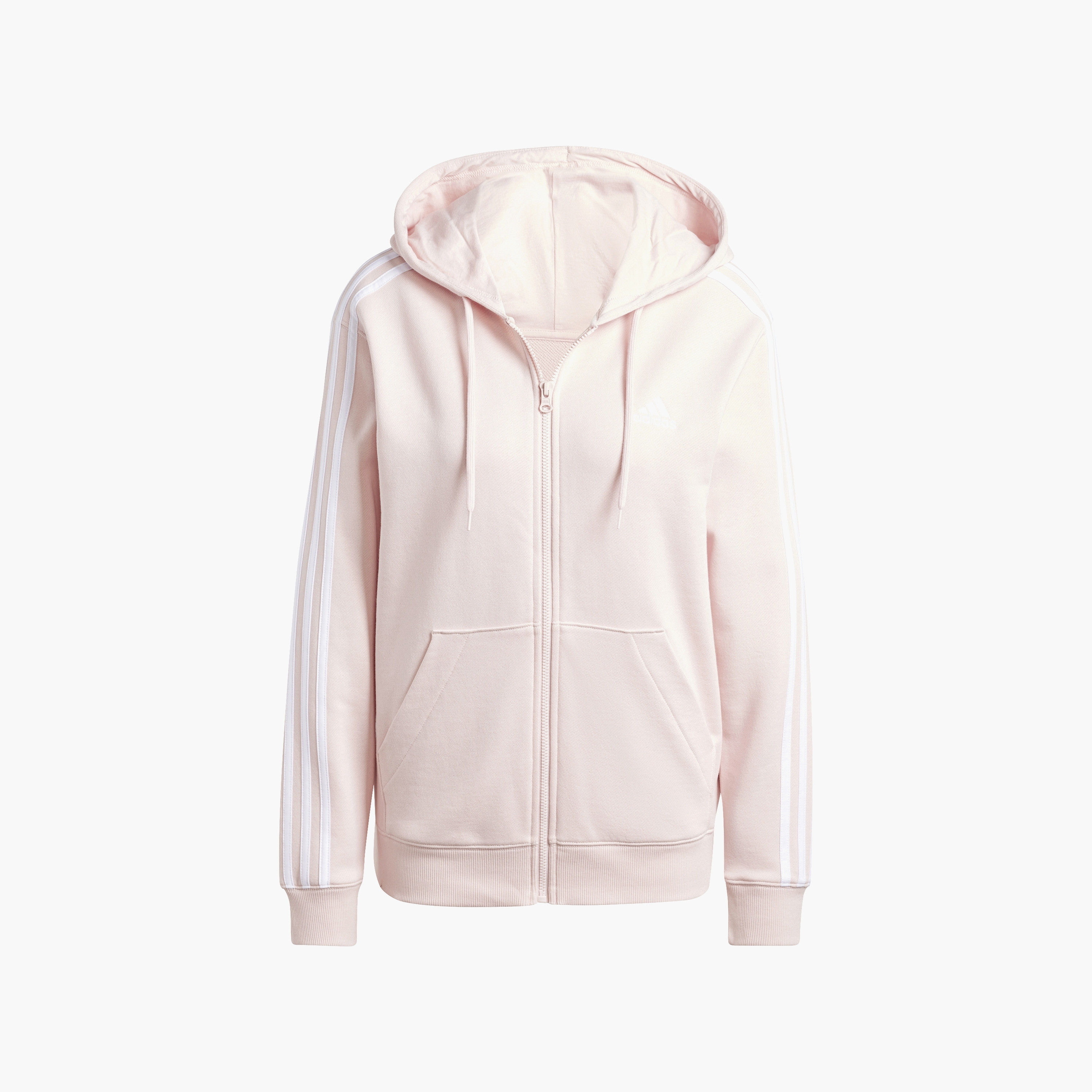 هودي أديداس إسينشالز 3-سترايبس ذو فرينش تيري بسحاب كامل عادي | OE-sports-women-clothing-hoodiesandsweatshirts-image-12