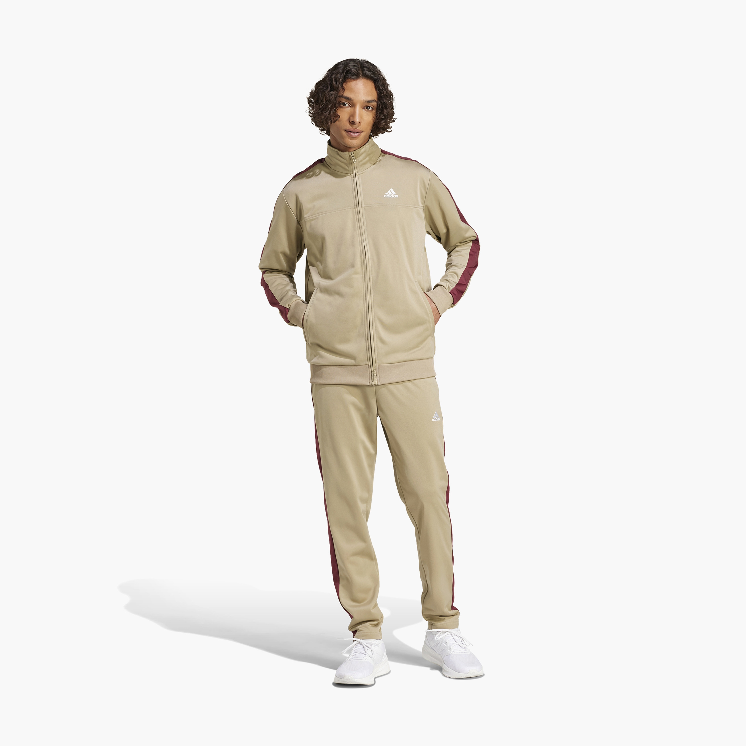 Mens khaki adidas tracksuit best sale