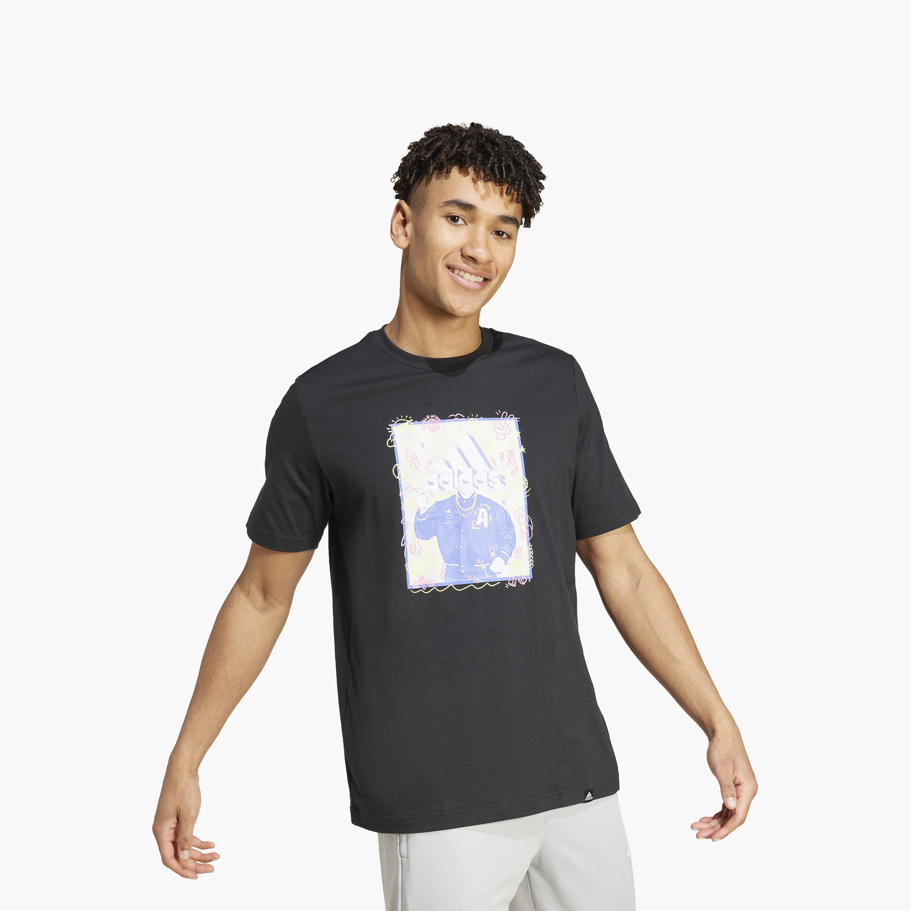 adidas Men's Doodle Graphic T-Shirt | OE-men-clothing-sportswearandactivewear-tshirtsandpolos-image-2
