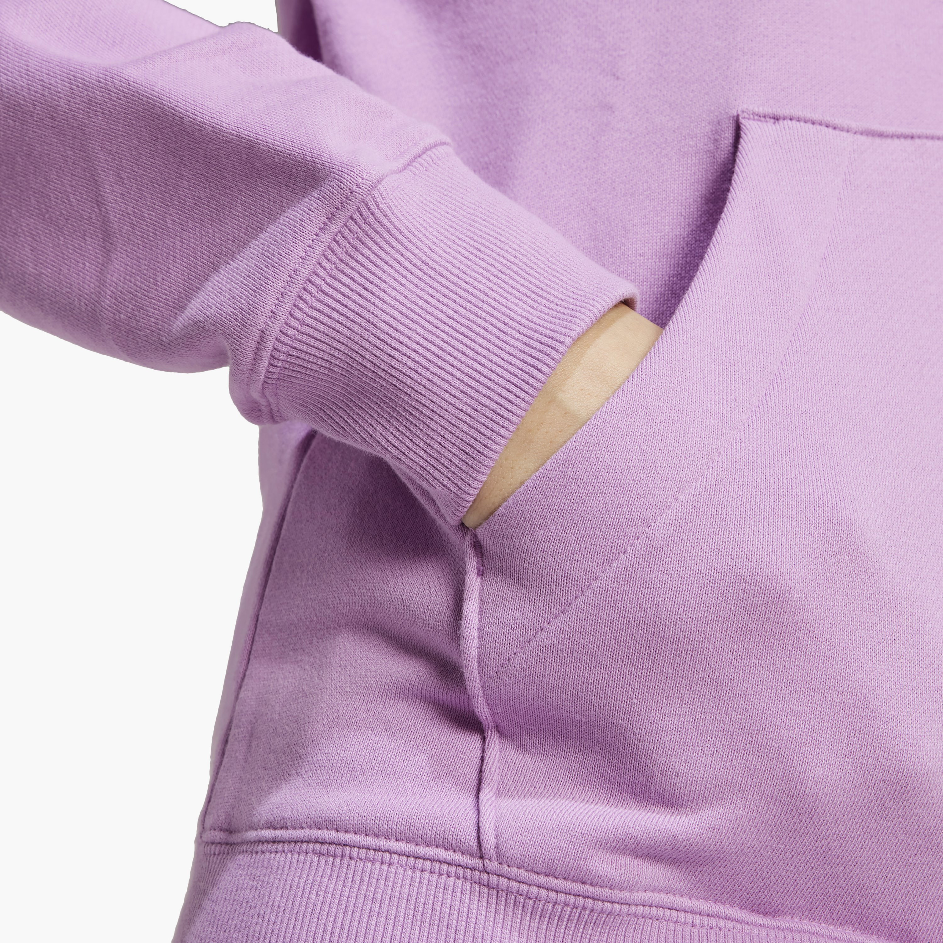 adidas Women's Essentials Linear Full-Zip French Terry Hoodie IY9195 | OE-sports-women-clothing-hoodiesandsweatshirts-image-4