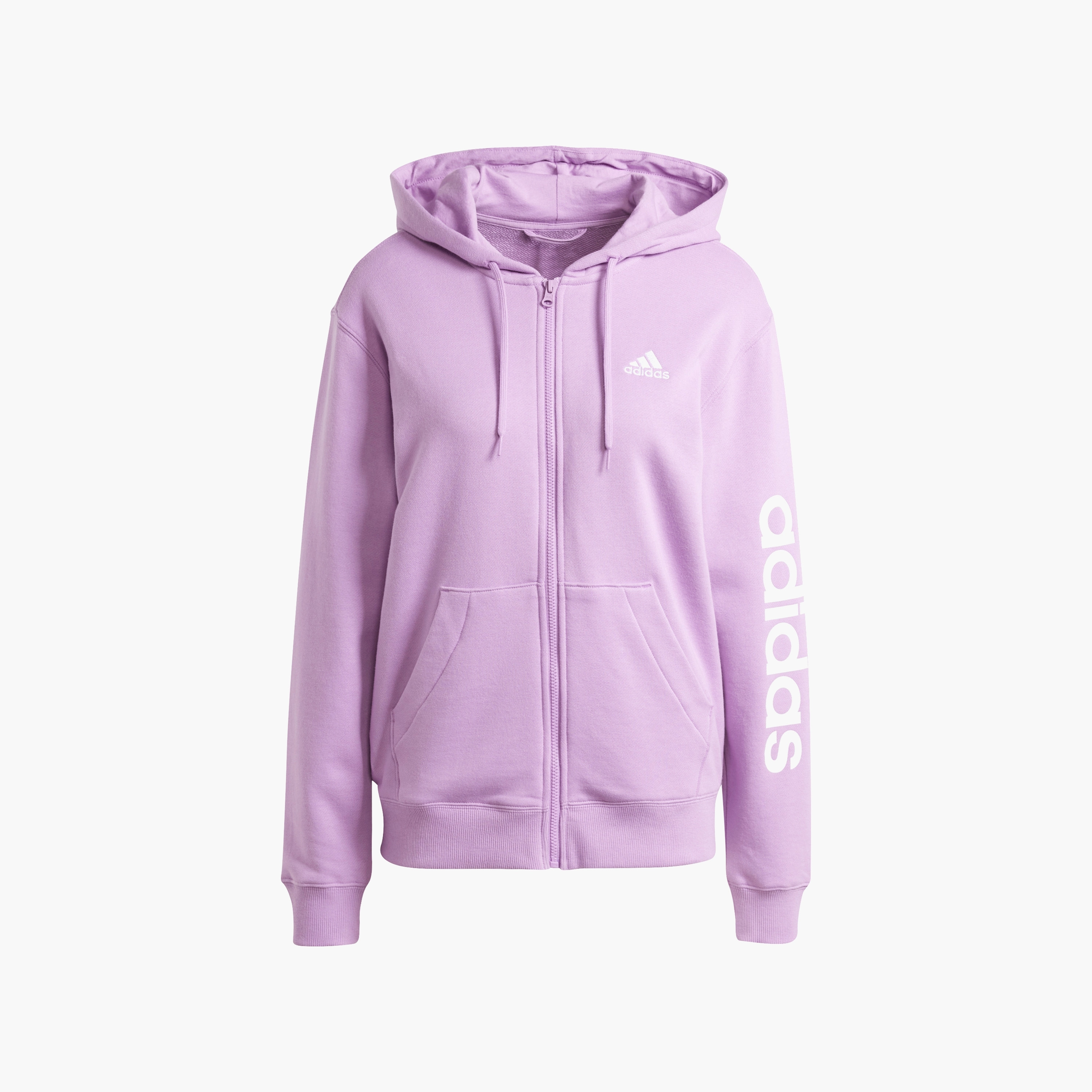 هودي تيري فرنسي بسحّاب كامل إسنشيالز لينير من اديداس للنساء IY9195 | OE-sports-women-clothing-hoodiesandsweatshirts-image-6