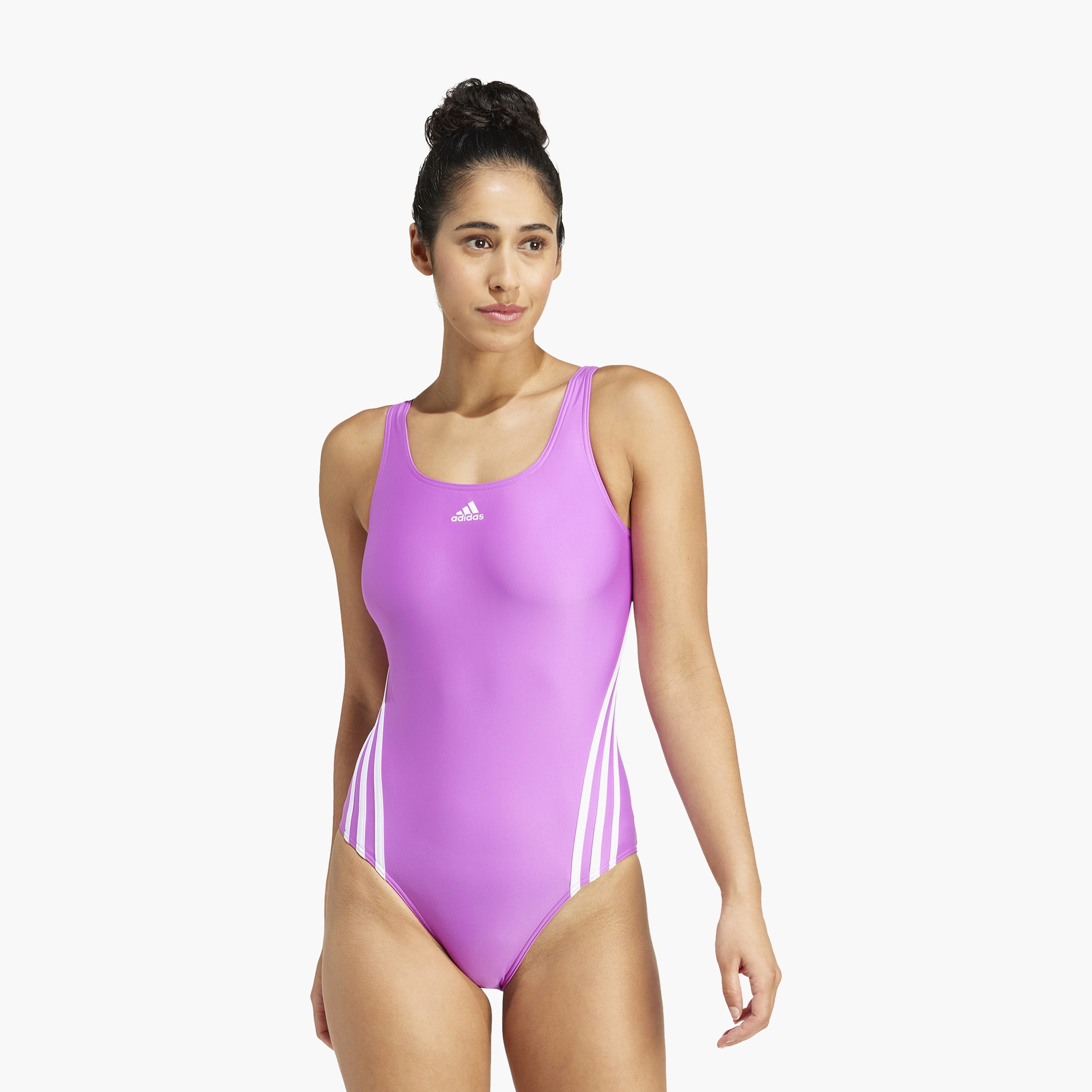 بدلة سباحة نسائية بثلاثة خطوط من اديداس IY9723 | OE-sports-women-clothing-swimwear-image-1