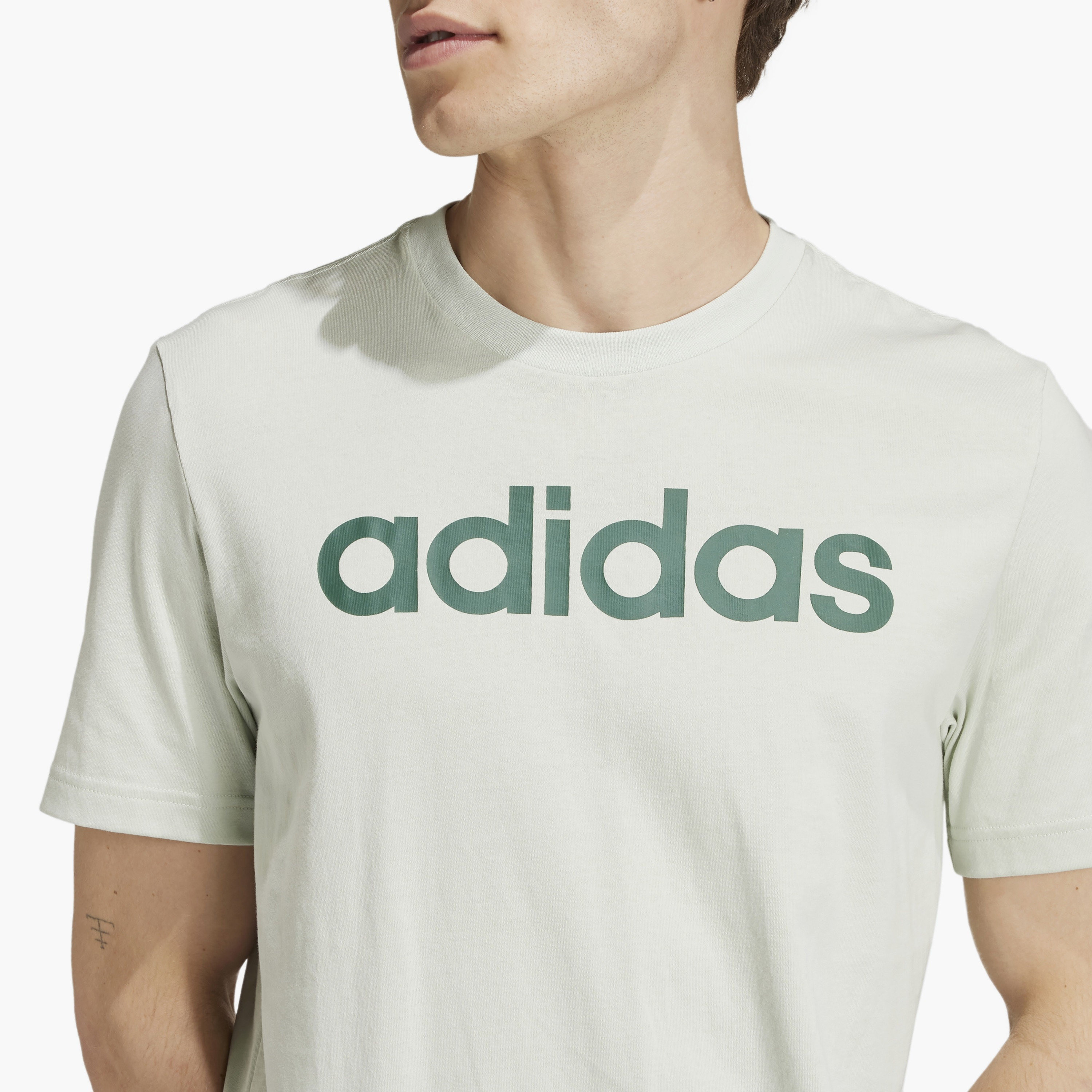 adidas Men's Essentials Single Jersey Linear Logo T-Shirt IZ4767 | OE-men-clothing-sportswearandactivewear-tshirtsandpolos-image-3