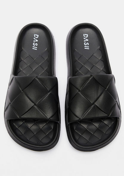 Dash Quilted Open Toe Slide Slippers