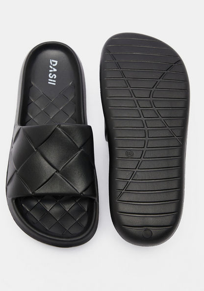 Dash Quilted Open Toe Slide Slippers