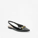 Celeste Women's Metallic Accent Pointed Toe Ballerina Shoes with Slingback-Women%27s Ballerinas-thumbnailMobile-0