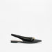 Celeste Women's Metallic Accent Pointed Toe Ballerina Shoes with Slingback-Women%27s Ballerinas-thumbnail-2