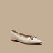 Celeste Women's Metallic Accent Pointed Toe Ballerina Shoes with Slingback-Women%27s Ballerinas-thumbnailMobile-0