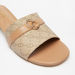 Celeste Women's Monogram Print Block Heel Sandals with Metal Trim-Women%27s Heel Sandals-thumbnailMobile-4