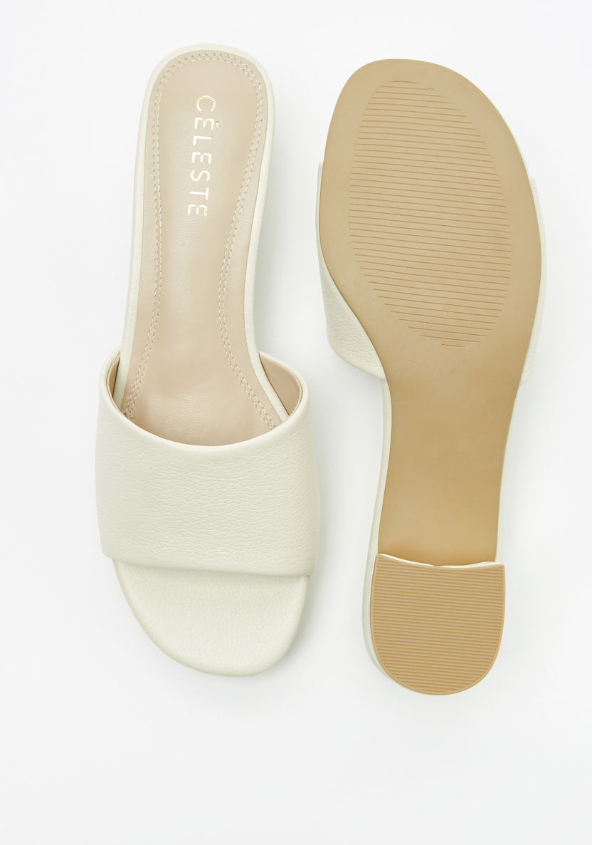 Celeste Women's Solid Slip-On Sandals with Block Heels-Women%27s Heel Sandals-image-3