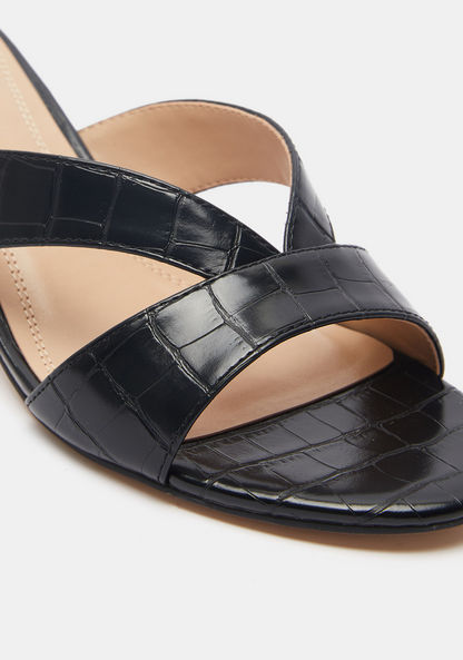 Celeste Women's Animal Textured Slip-On Sandals with Block Heels