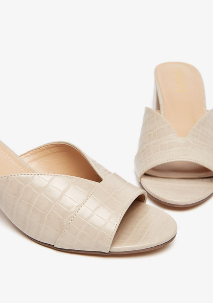 Celeste Women's Animal Textured Slip-On Sandals with Block Heels-Women%27s Heel Sandals-image-4