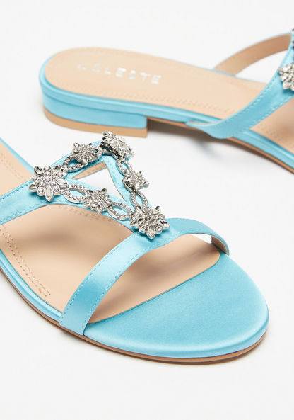 Celeste Women's Embellished Slip-On Flat Sandals-Women%27s Flat Sandals-image-2