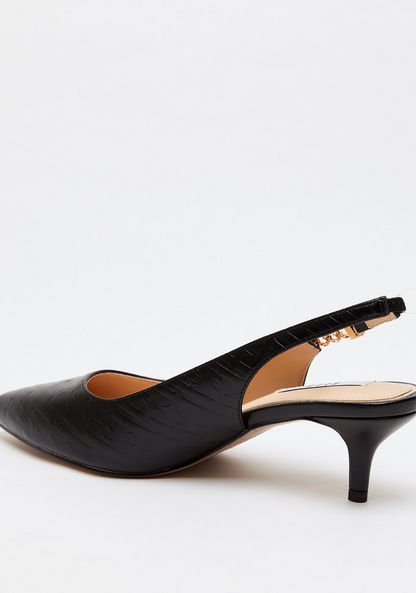 ELLE  Women's Textured Slingback Kitten Heels-Women%27s Heel Shoes-image-2