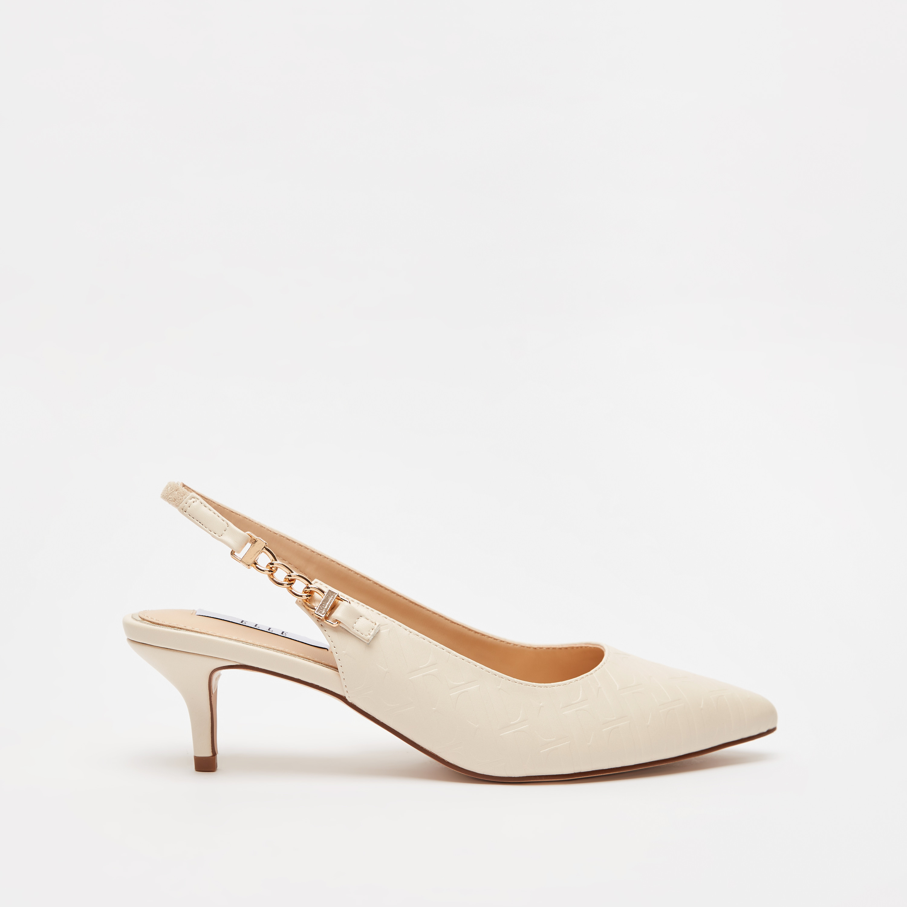 Cream slingback kitten outlet heels